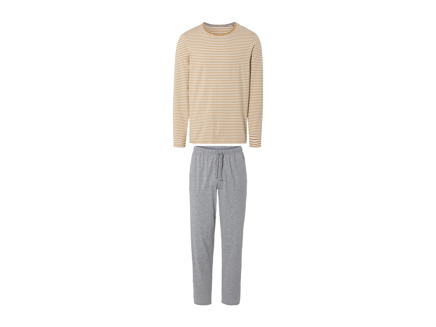 LIVERGY Herenpyjama (XL (56/58), beige/grijs)