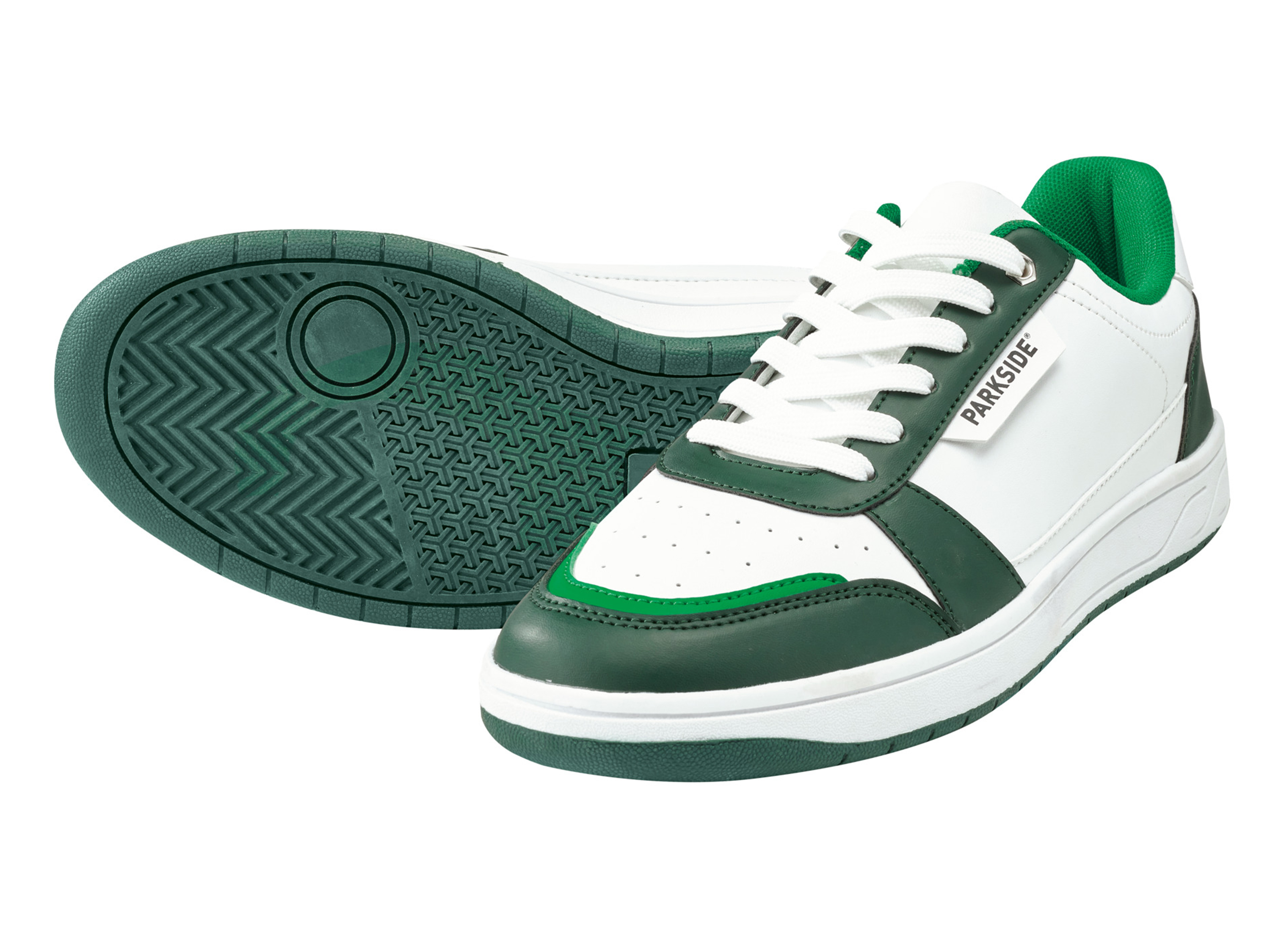 PARKSIDE Heren sneakers (42, Wit/groen)