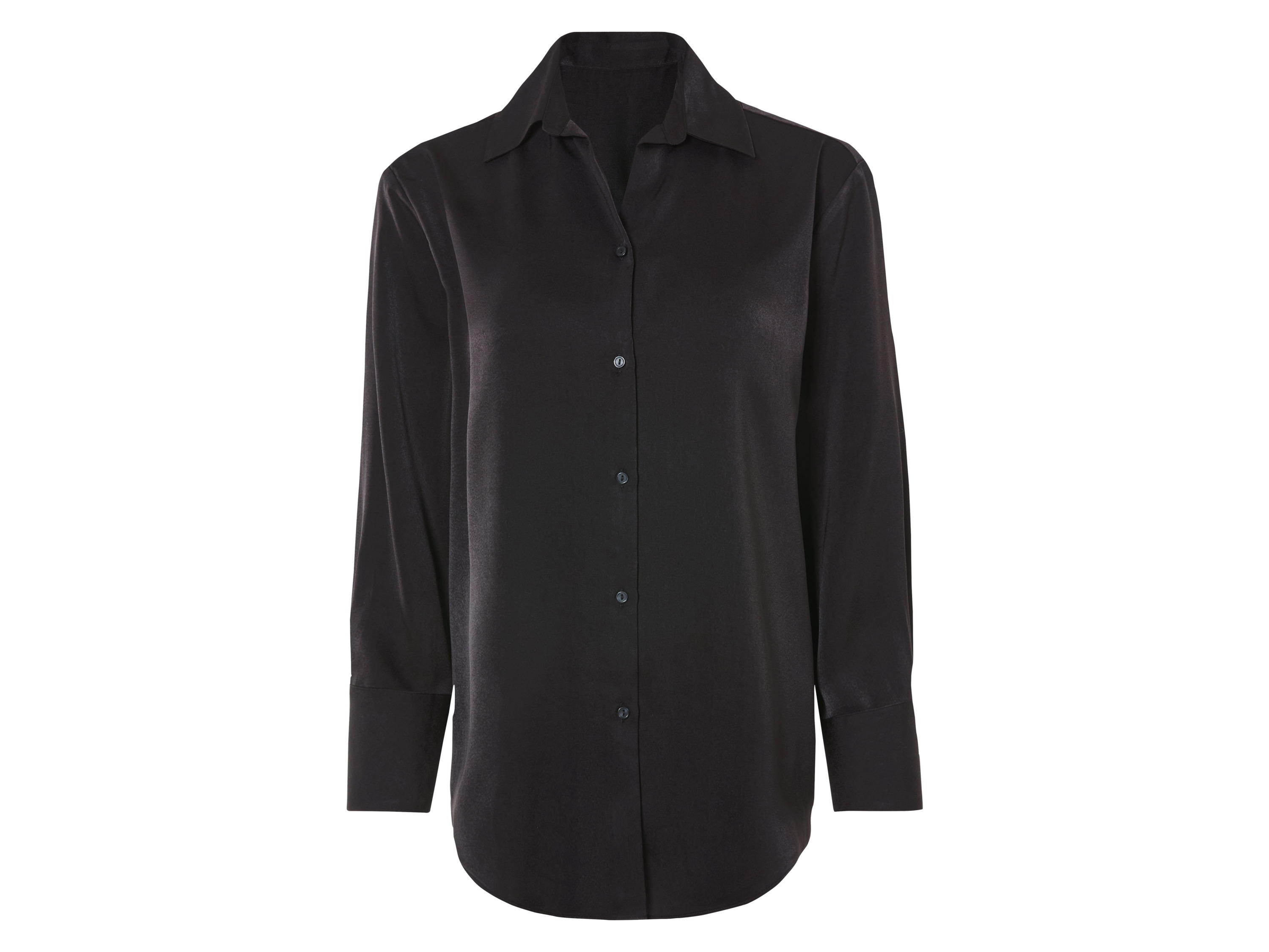 esmara Satijnen dames blouse (44, Zwart)