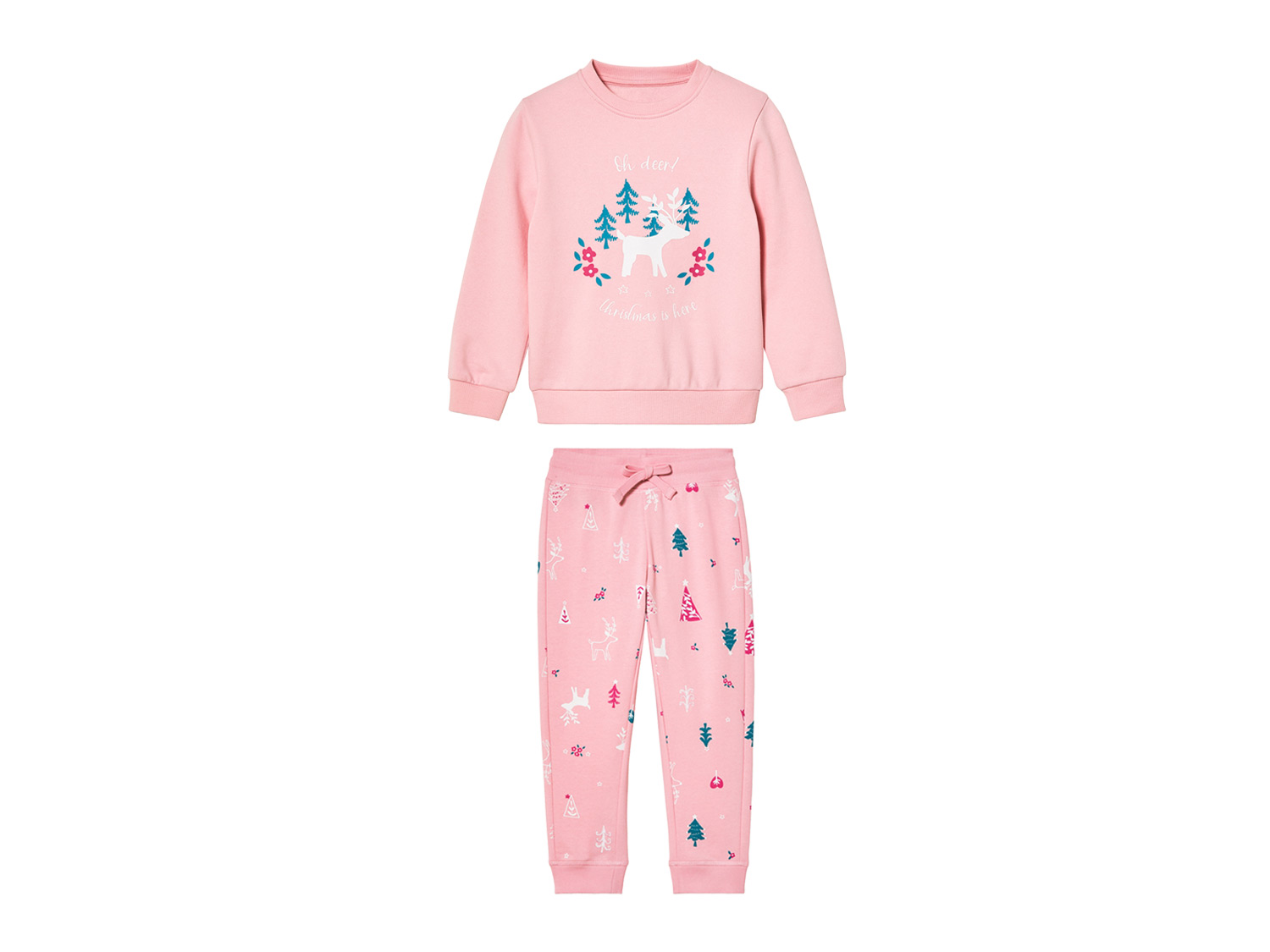 lupilu Baby kerstjoggingpak 2-delig (110/116, Roze)