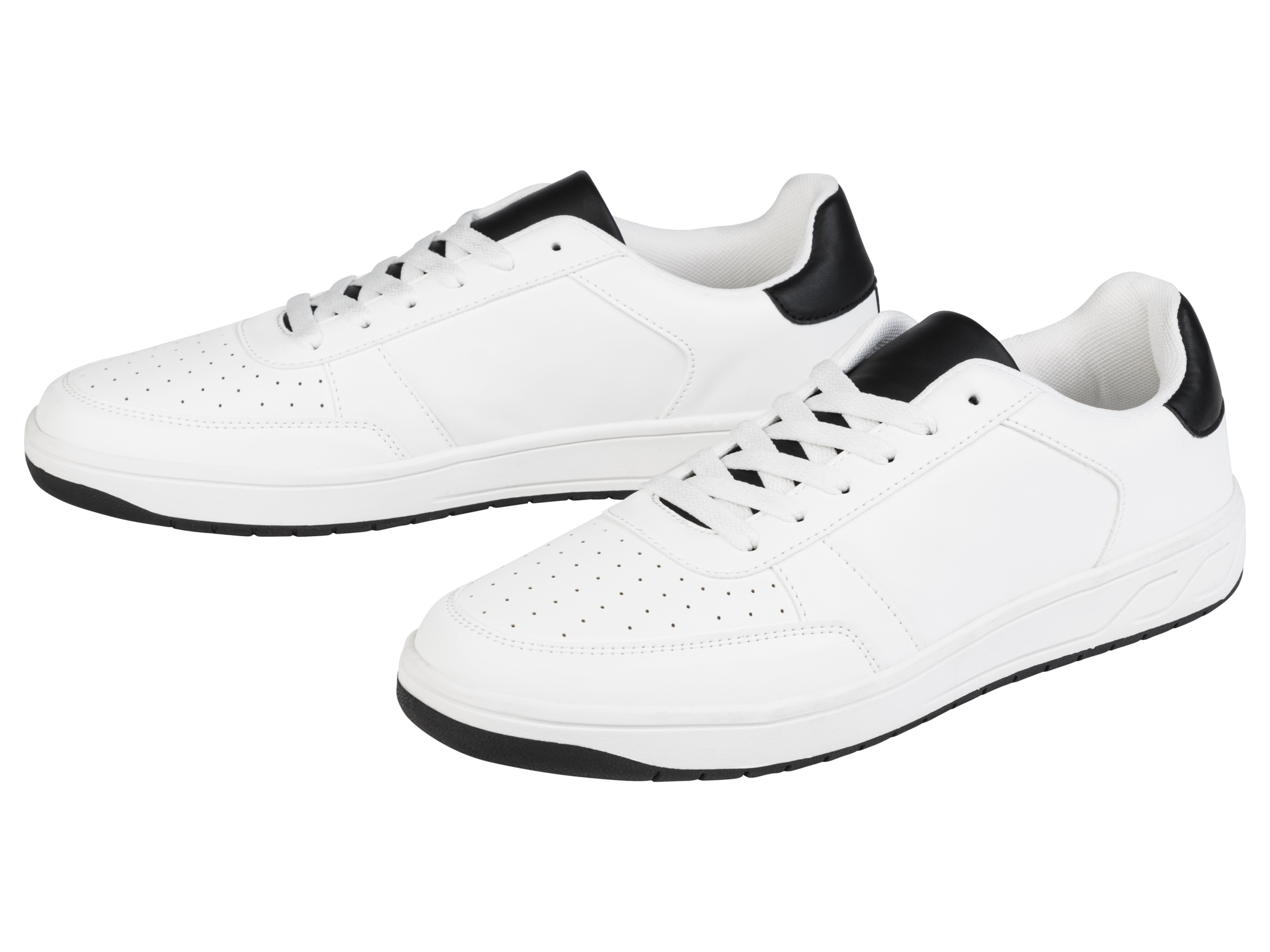 LIVERGY Heren sneakers (Wit/zwart, 46)