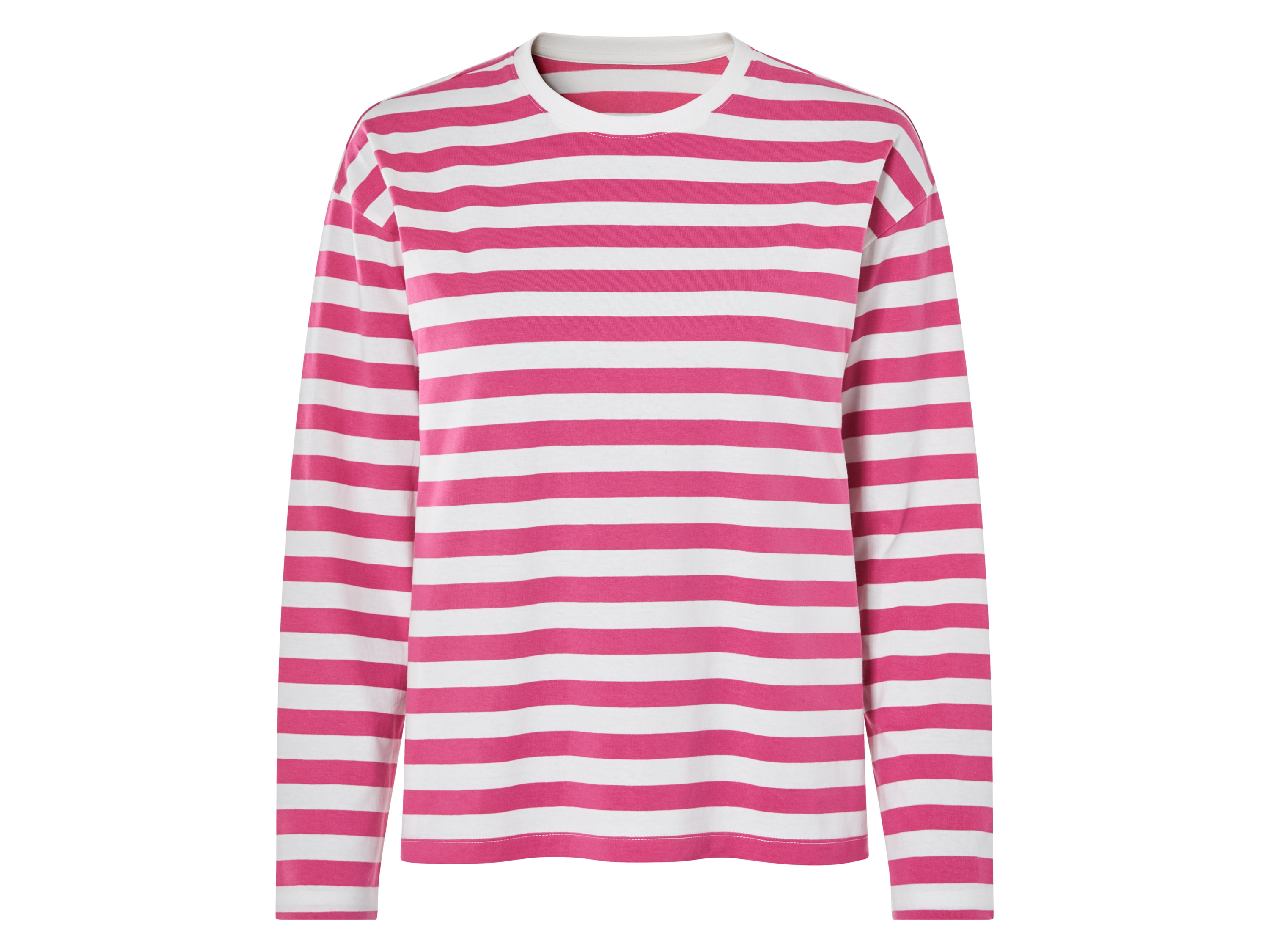 esmara Dames shirt met lange mouwen (XL (48-50), roze/strepen)