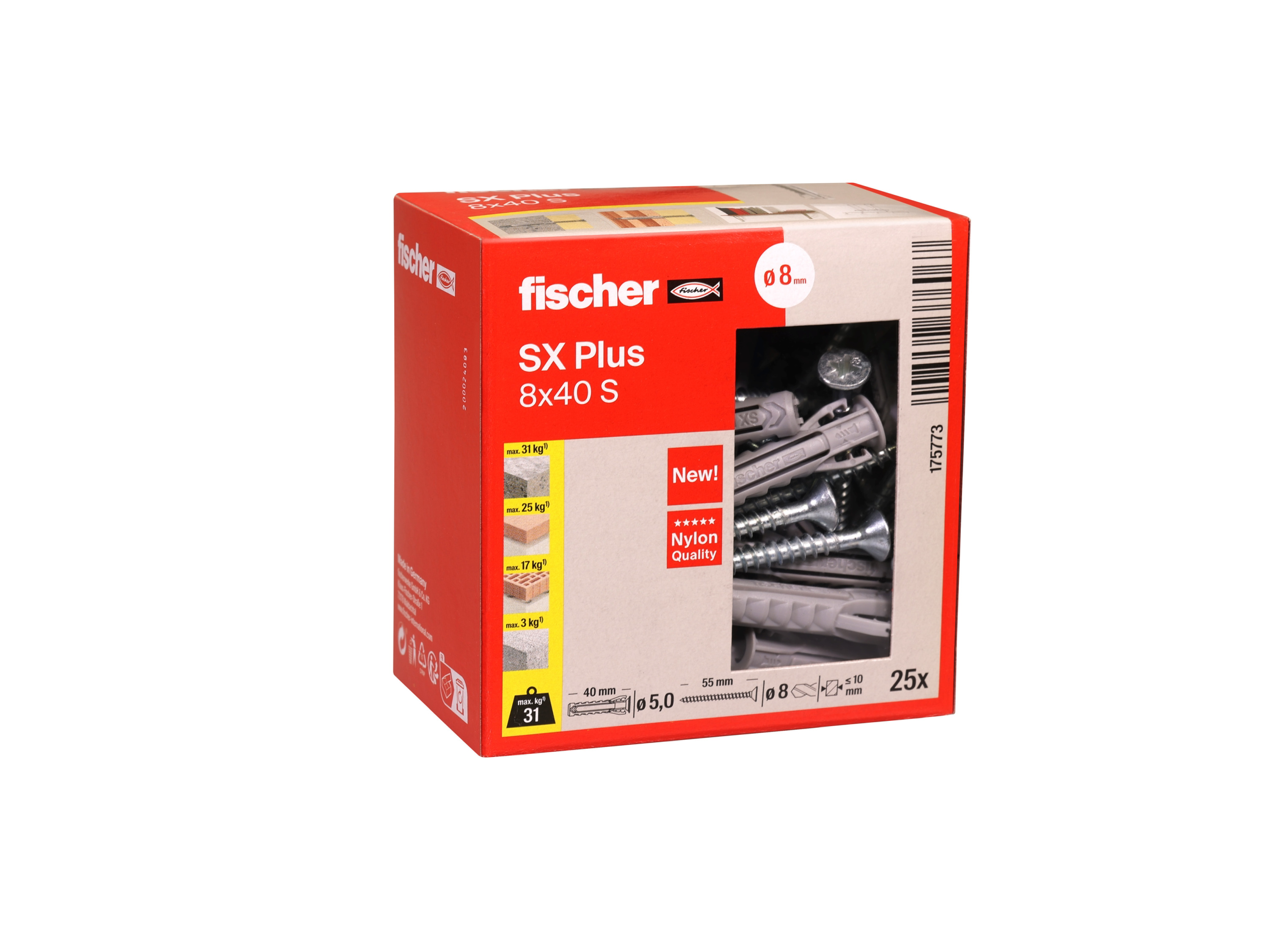 fischer Schroeven- en pluggenassortiment (SX Plus 8x40 + schroef)