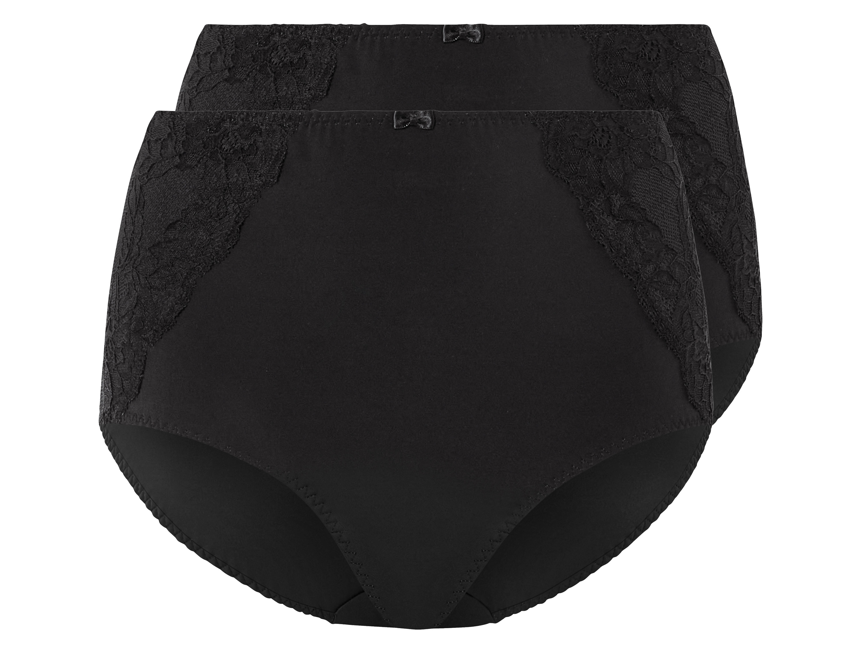 esmara 2 dames slips (XL (48/50), Zwart)