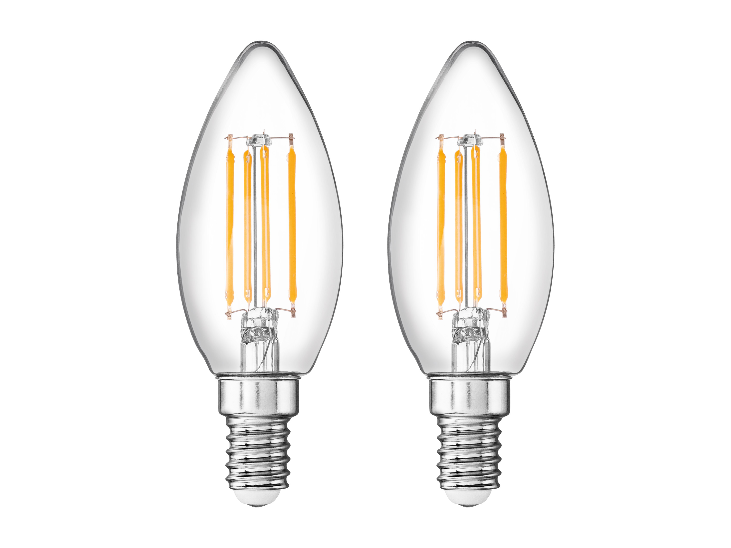 LIVARNO home LED-filament lamp (Kaars E14 4,2W, set van 2)