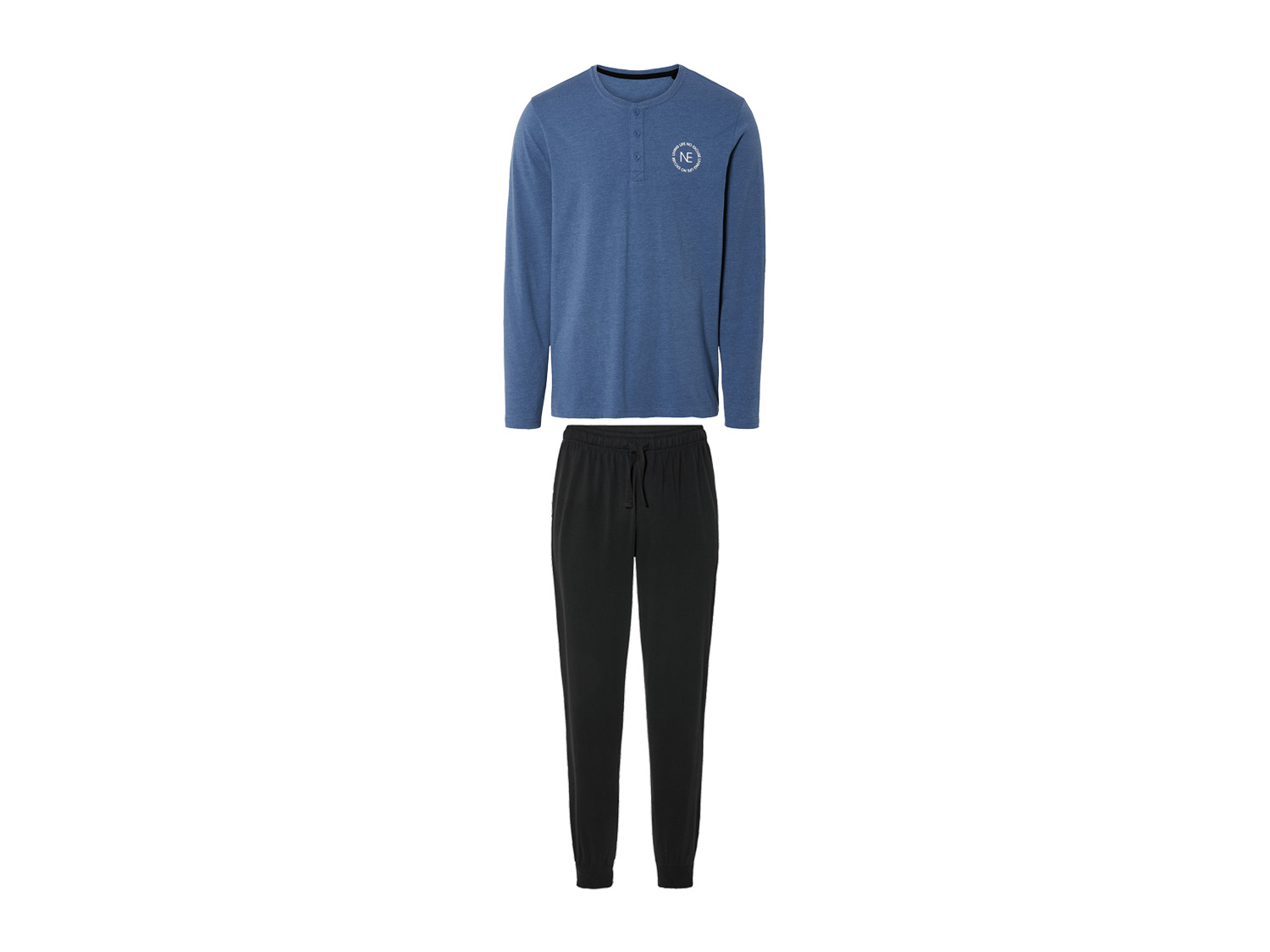 LIVERGY Herenpyjama (XL (56/58), Blauw/zwart)