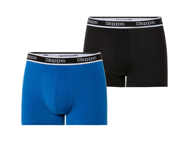 Kappa 2 heren boxers (L, Zwart/blauw)