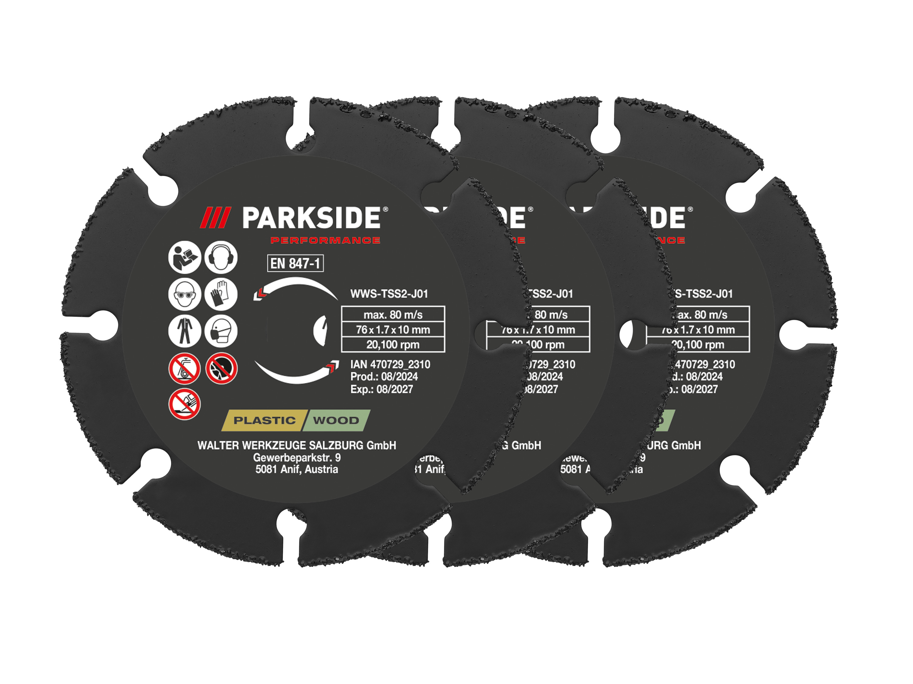 PARKSIDE PERFORMANCE Doorslijpschijven (HM doorslijpschijvenset)