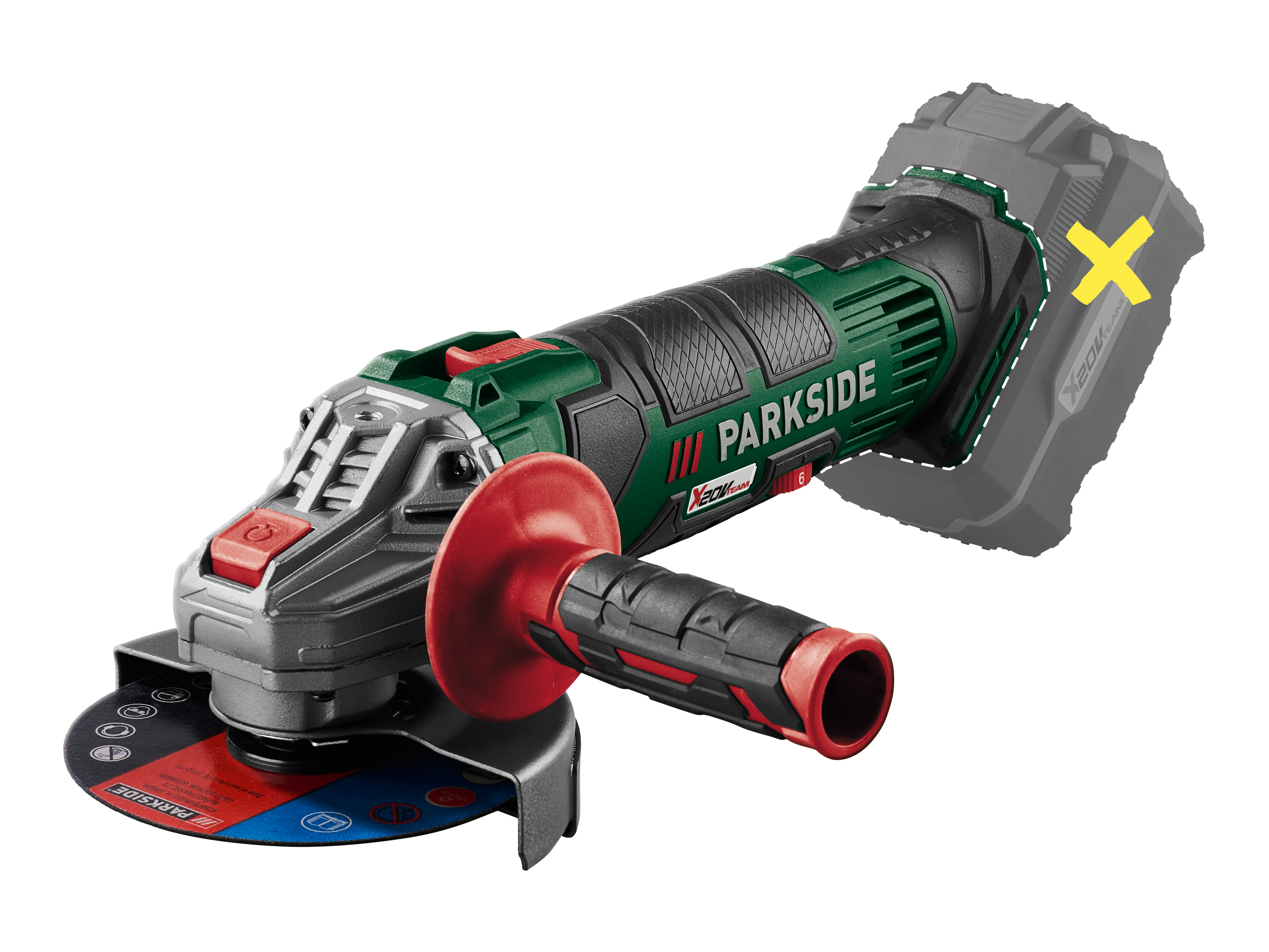 PARKSIDE Accu-haakse slijper 20V zonder accu