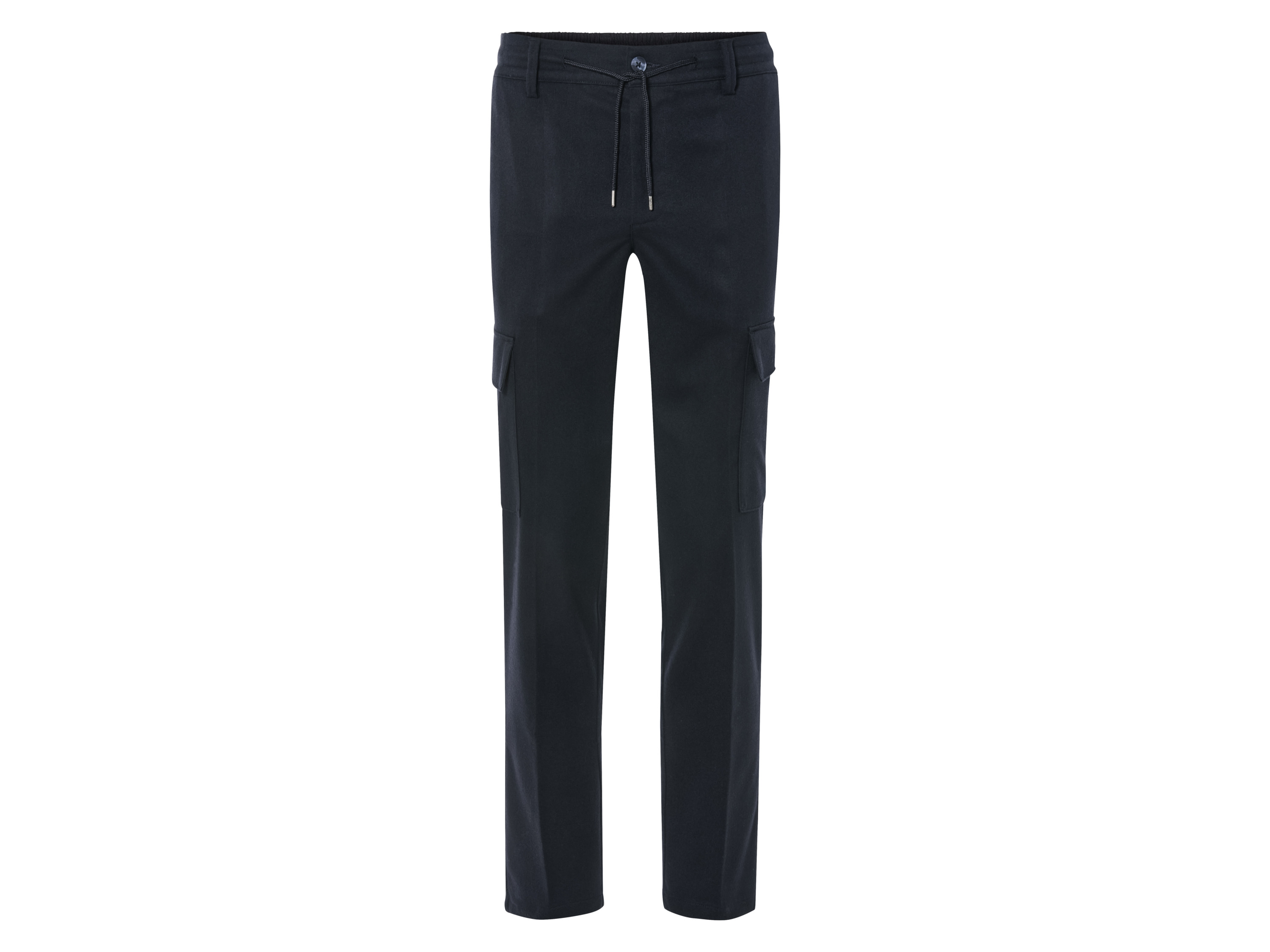 LIVERGY Flanellen heren cargobroek (XL(56/58), Marineblauw)