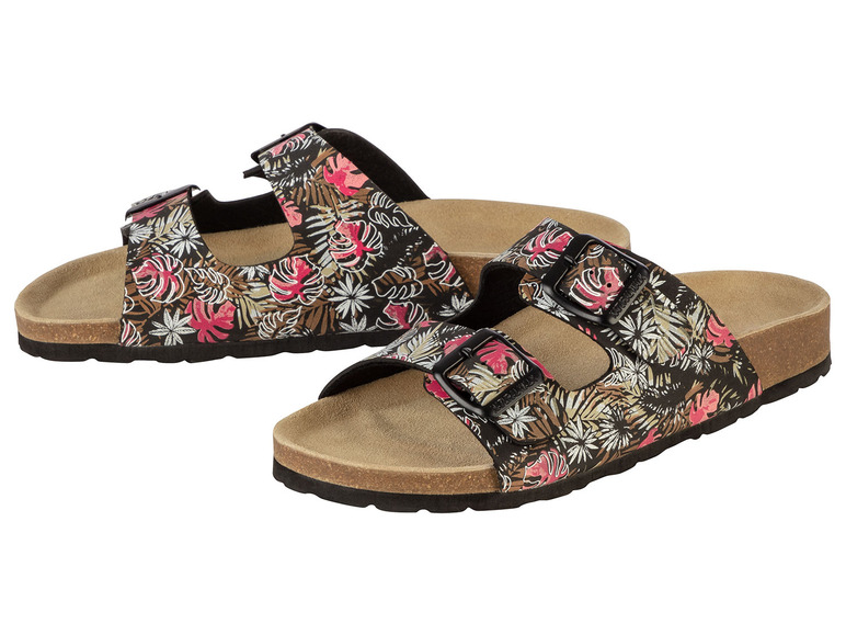 esmara Dames slippers (39, roze/zwart/wit)