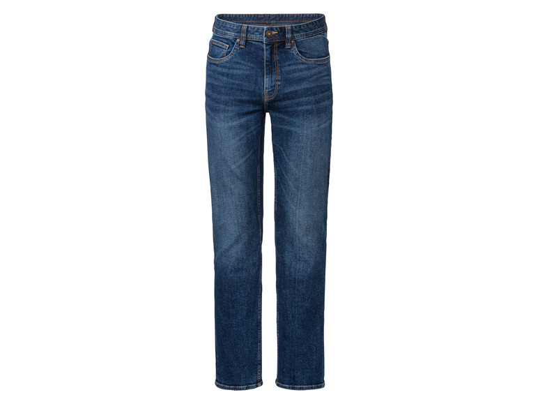 Heren jeans straight fit (48 (32/34), Donkerblauw)