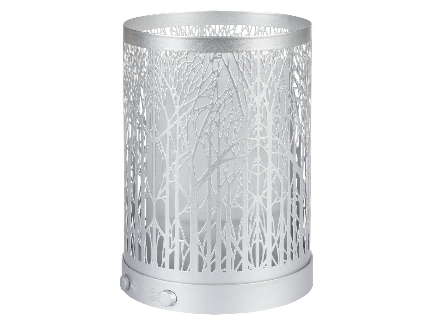 Aroma Diffuser met lichtfunctie (Zilver, bomenpatroon)