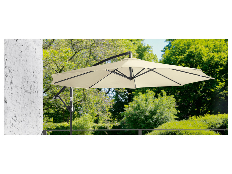 Ga naar volledige schermweergave: LIVARNO home Zwevende parasol crème - afbeelding 8
