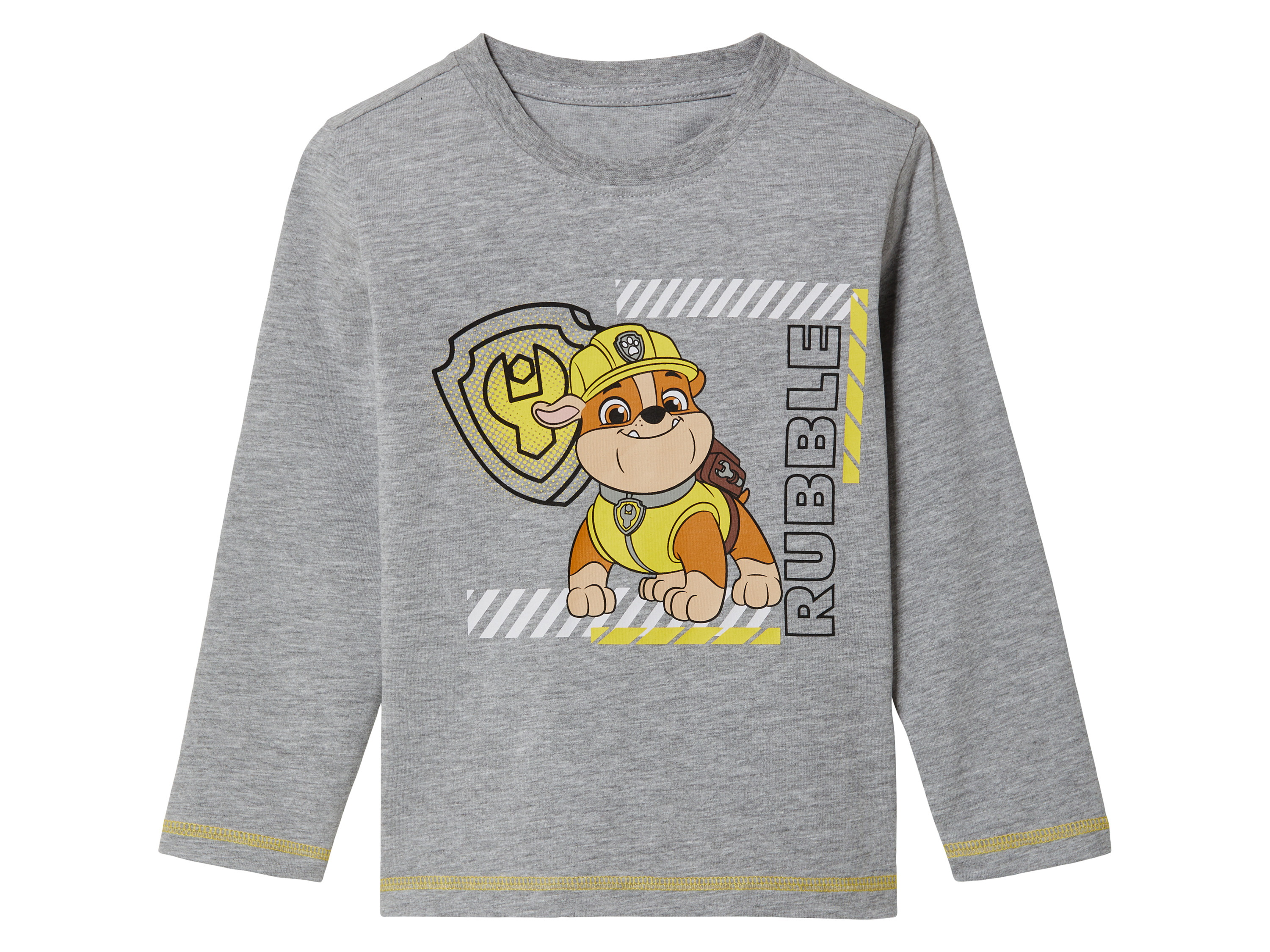 Kindershirt met lange mouwen (110/116, Grijs)