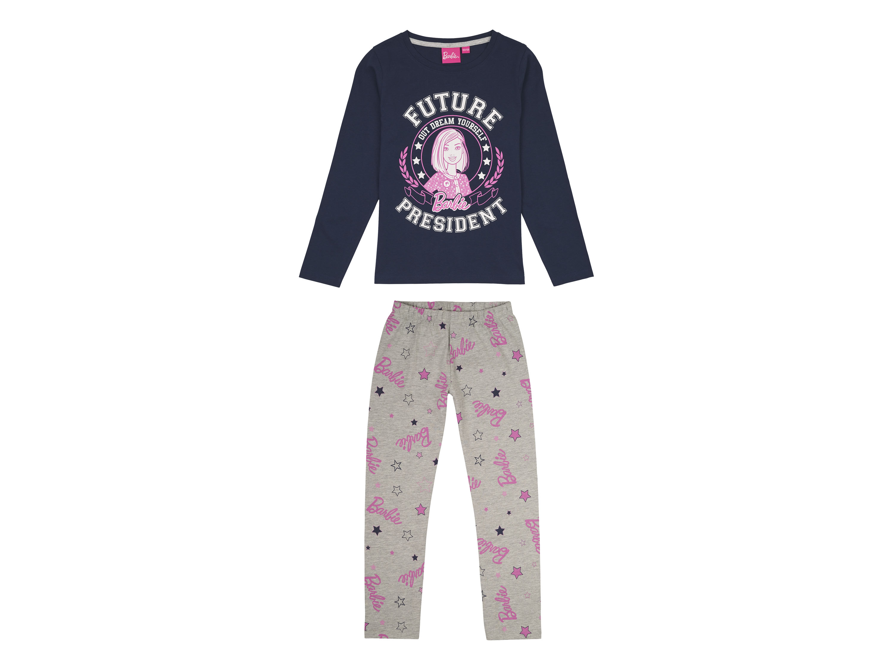 Barbie Meisjes pyjama (98-104, Donkerblauw)