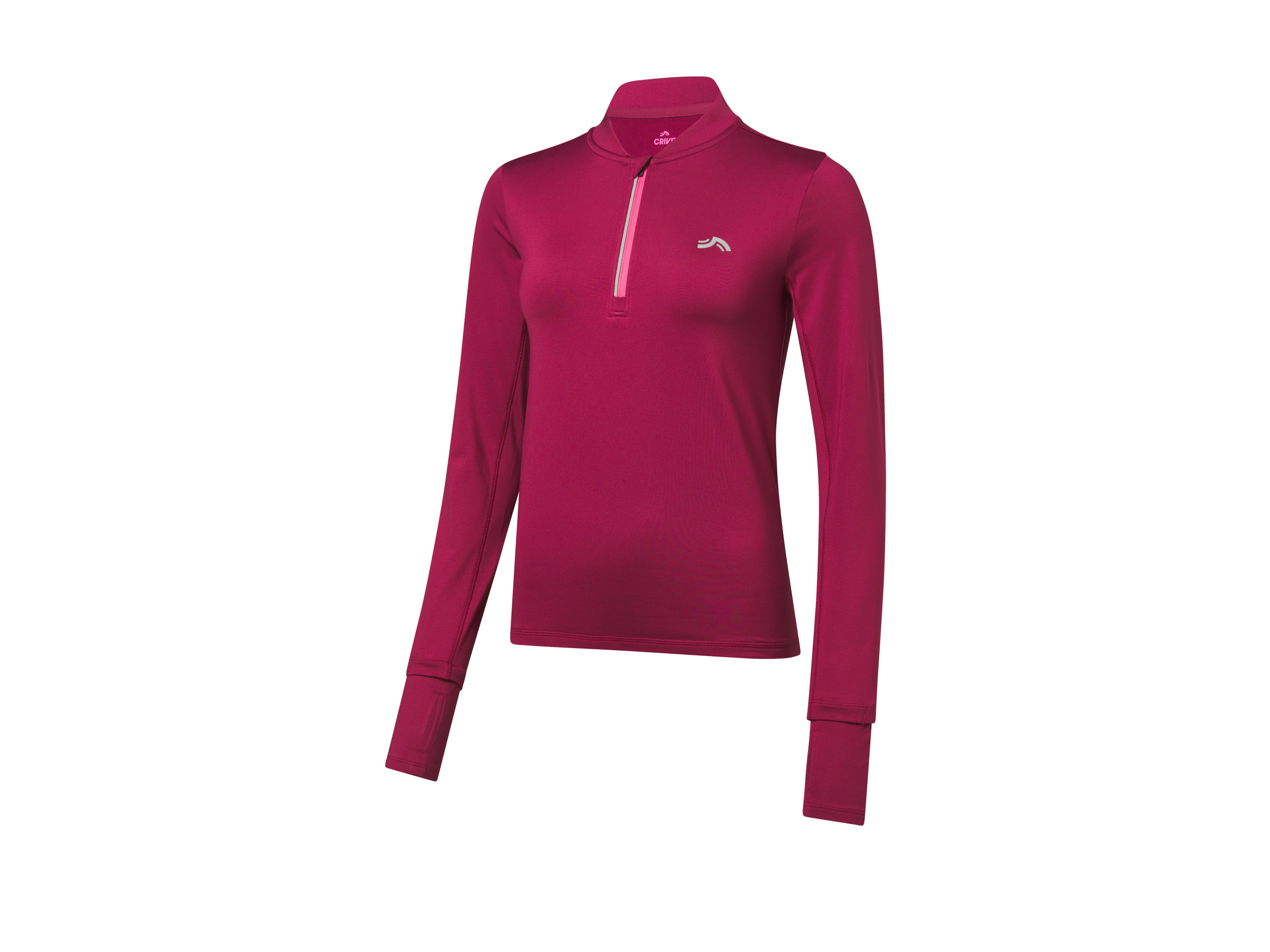 CRIVIT Dames sportshirt met smartwatchopening (M, Rood)