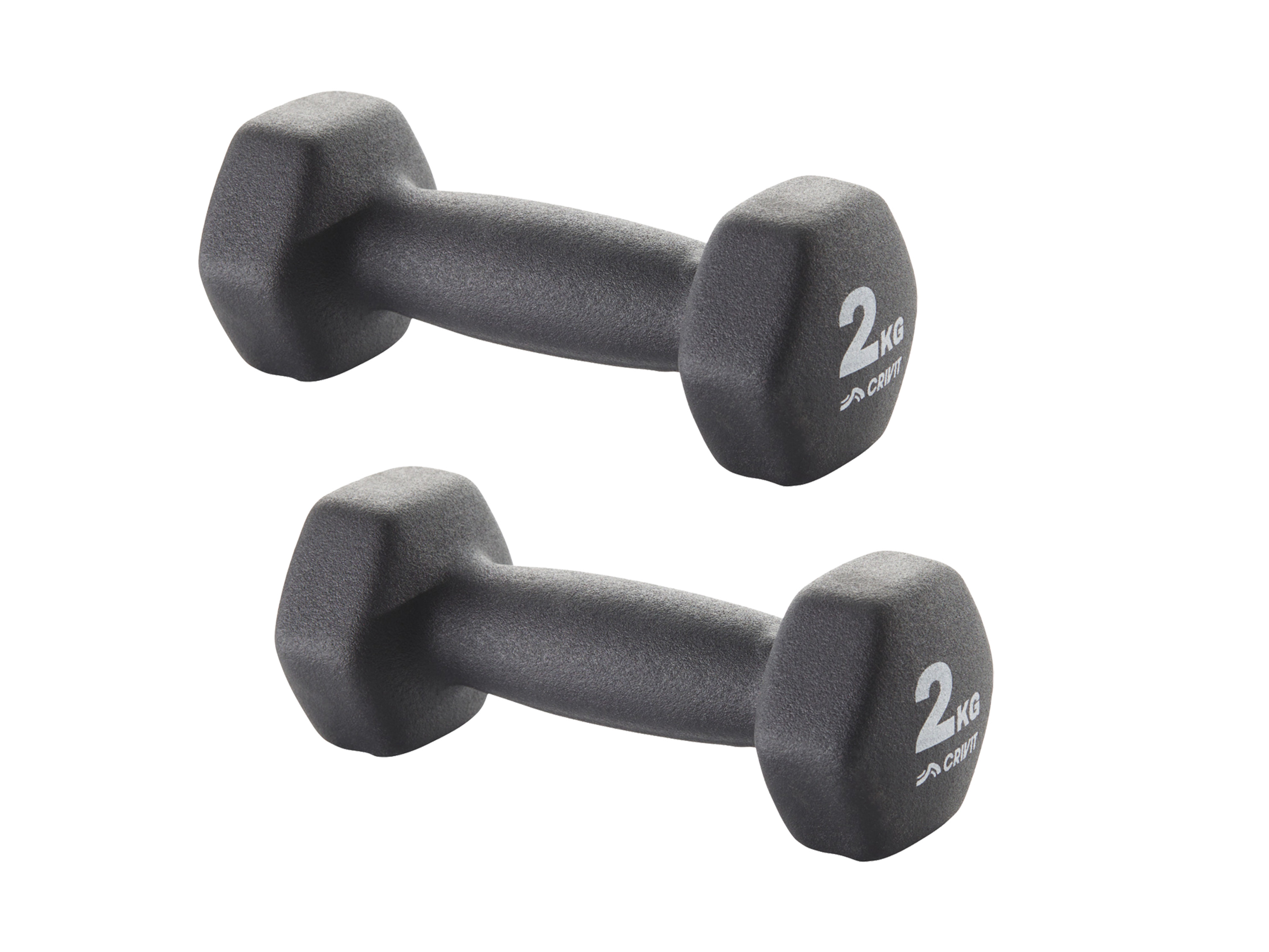 CRIVIT Push-up board, dumbbells of kettlebell (halter)