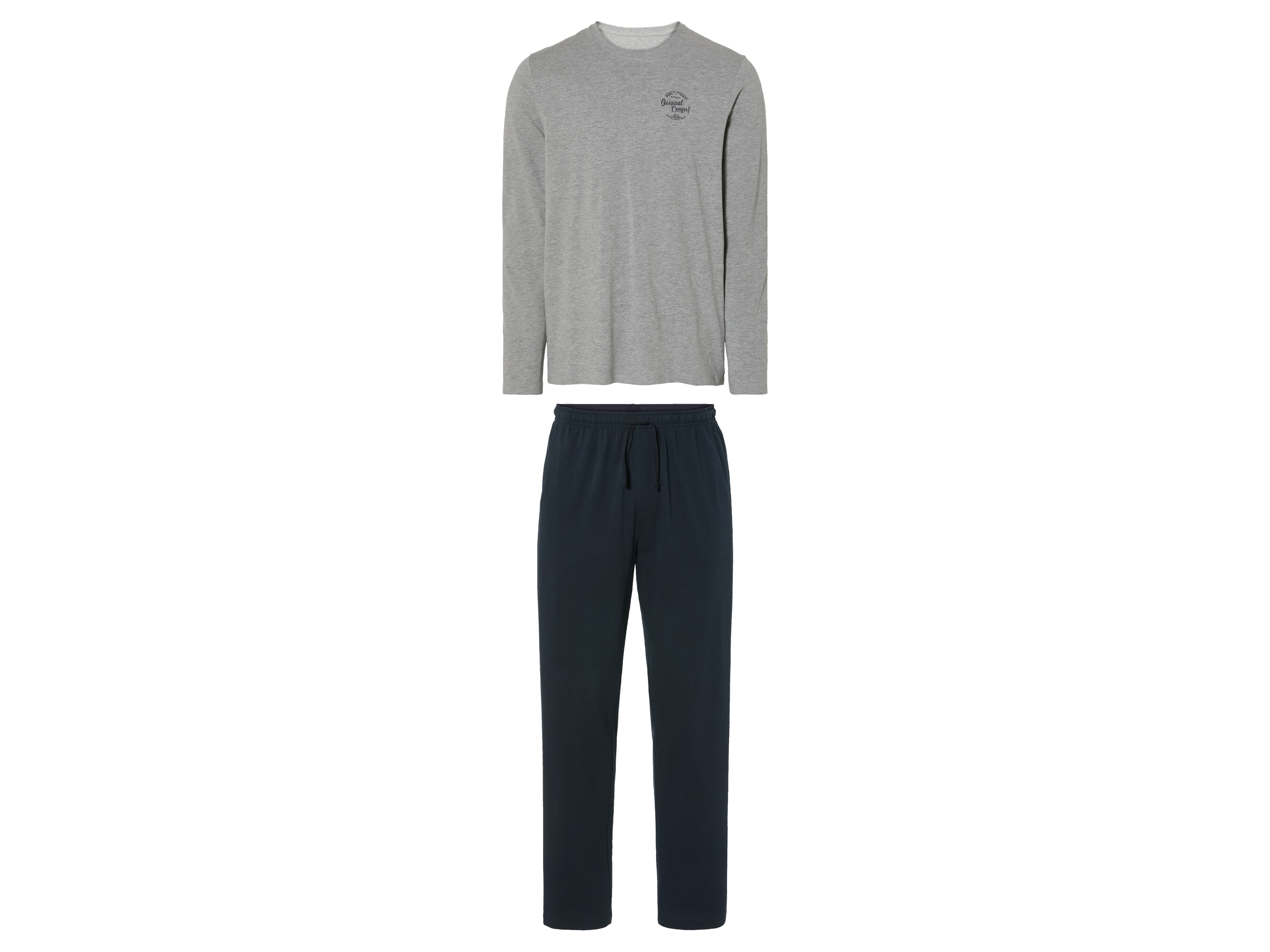 LIVERGY Heren pyjama (S (44-46), Grijs)