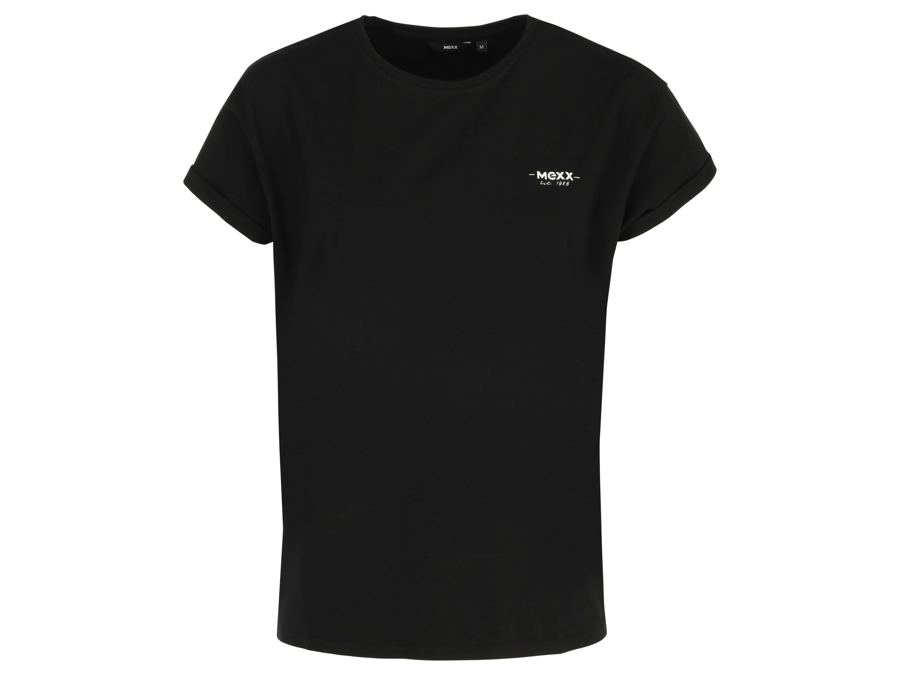 MEXX Dames T-shirt regular fit (M, Zwart)