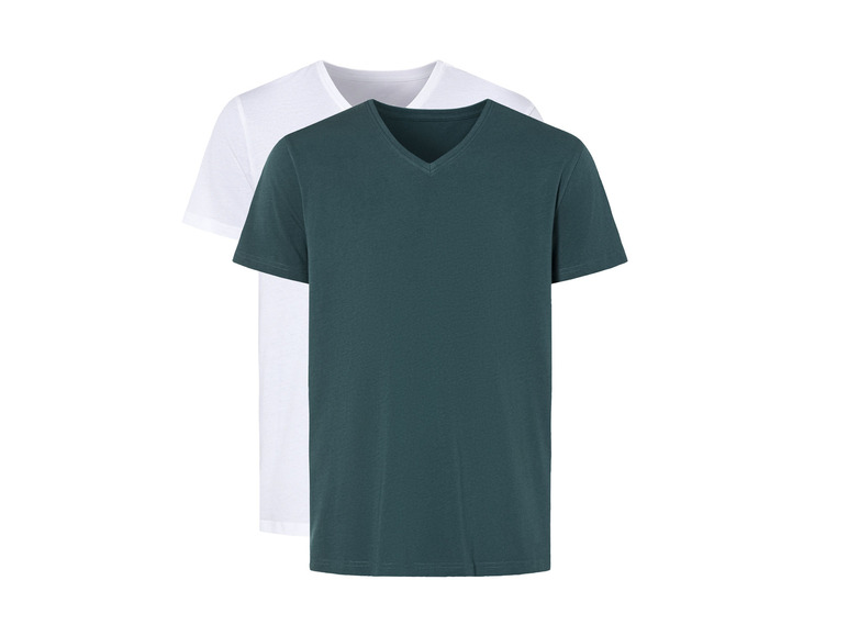 2 heren-T-shirts (M (48/50), Groen/wit)