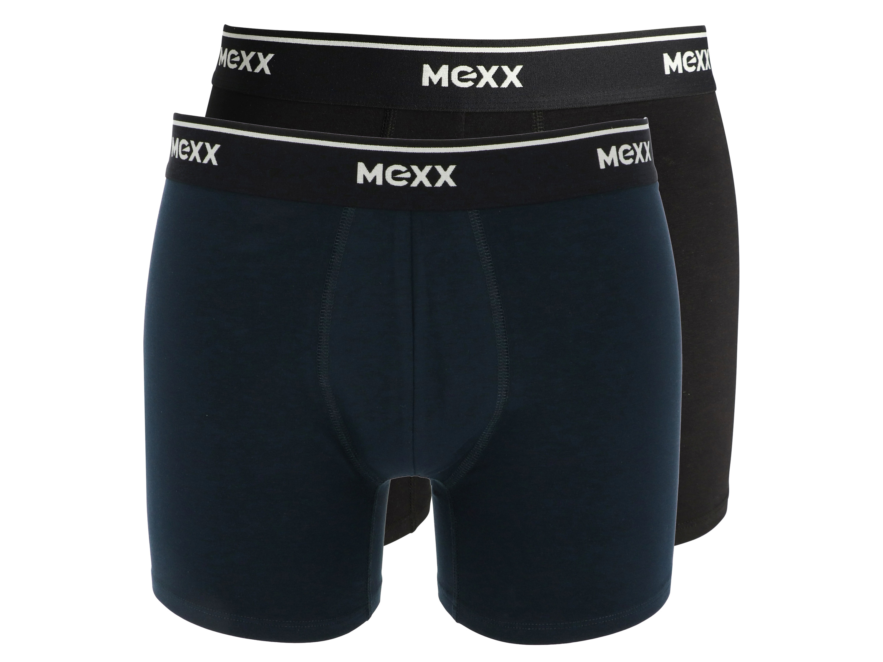 MEXX 2 paar herenboxers (XXL, Zwart/donkerblauw)