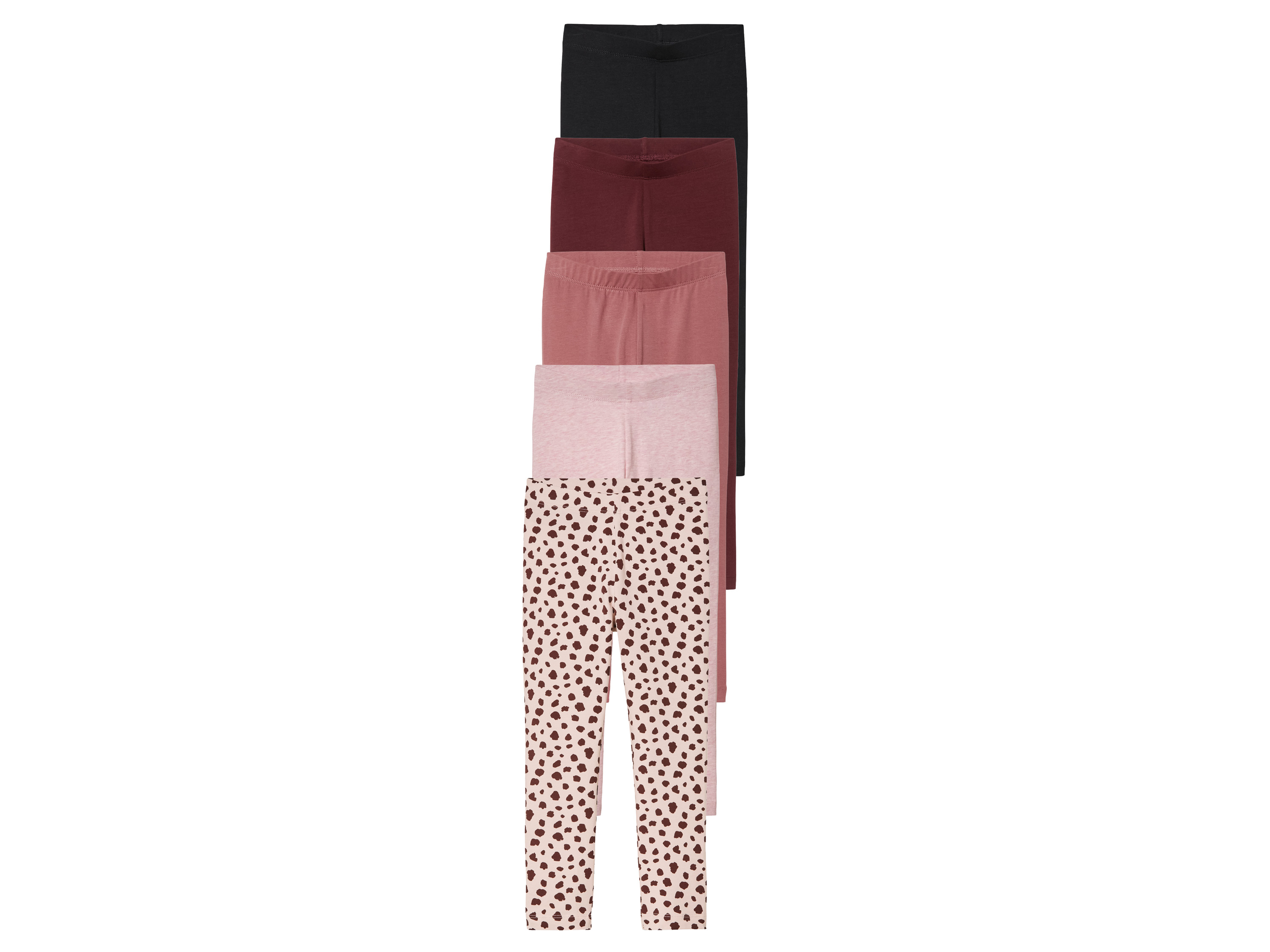 lupilu Kinderleggings (98 - 104, Roze/rood/zwart)