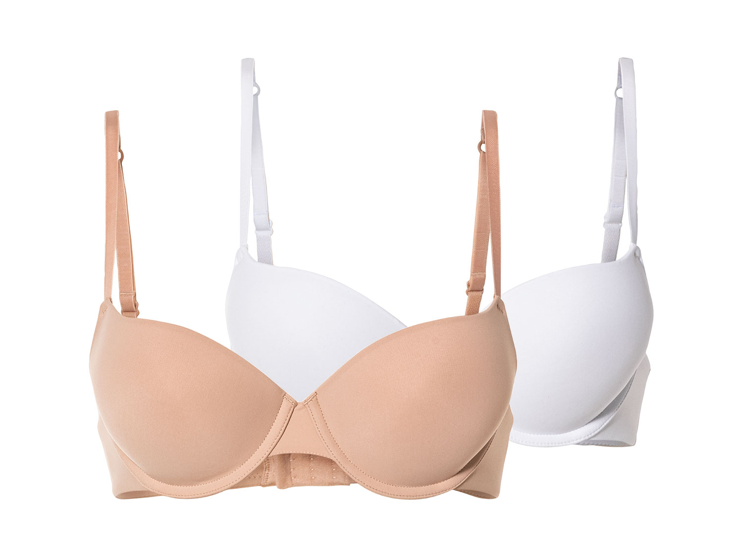 esmara Dames push-up beha&apos;s (85C, Beige/wit)