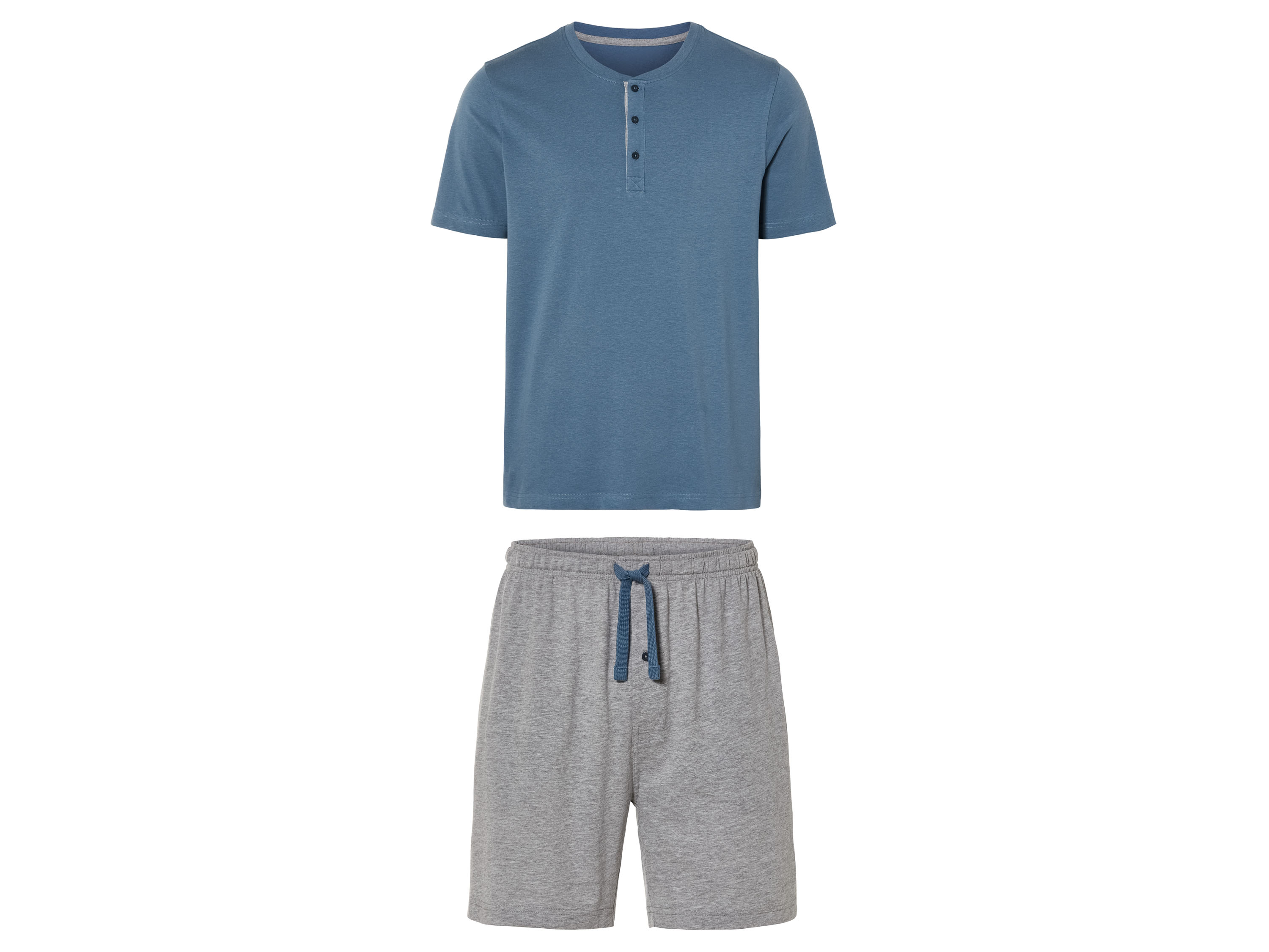 LIVERGY Heren pyjama (L (52/54), Blauw/grijs)