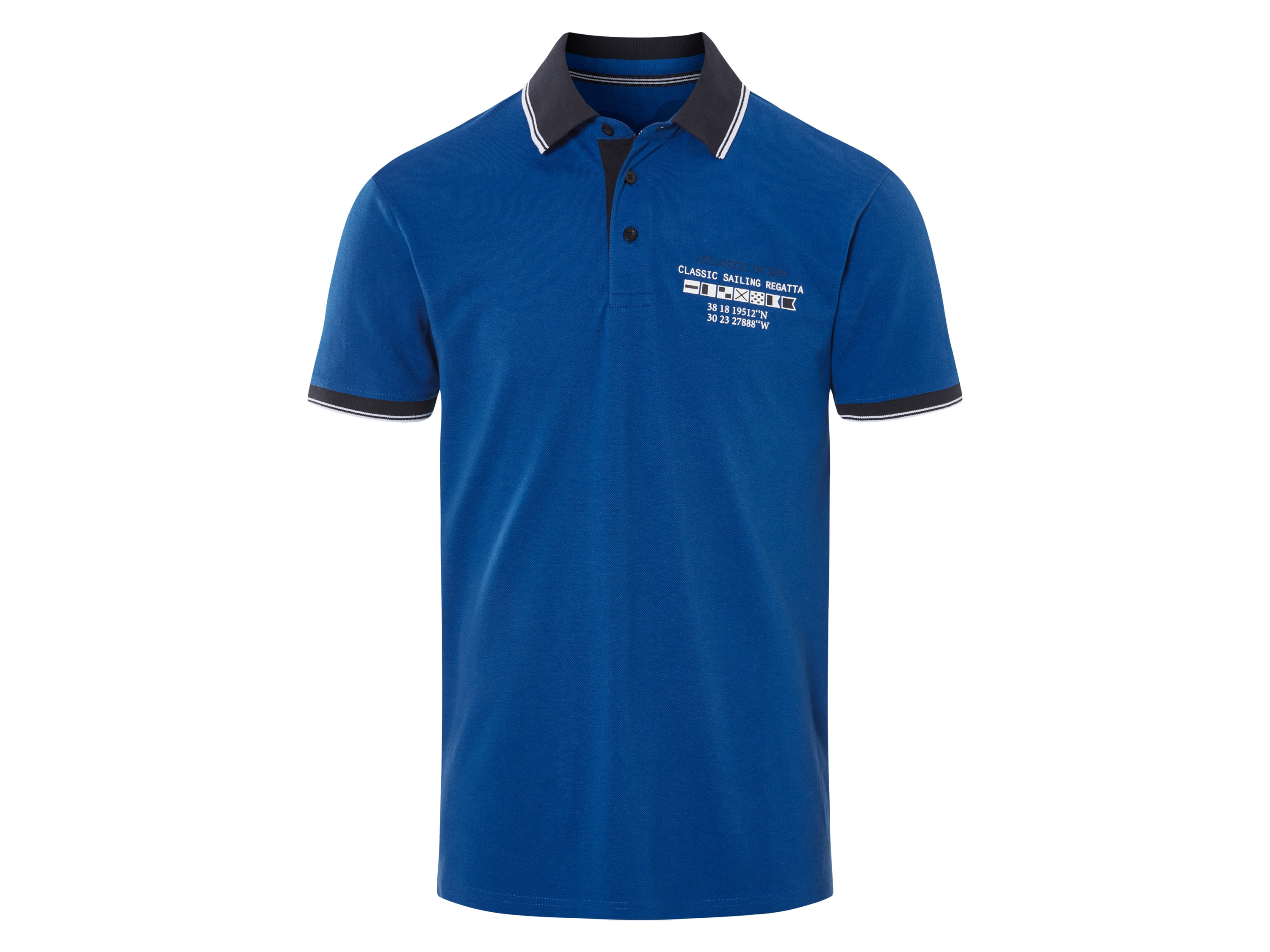 LIVERGY Heren poloshirt (Blauw, L(52/54))