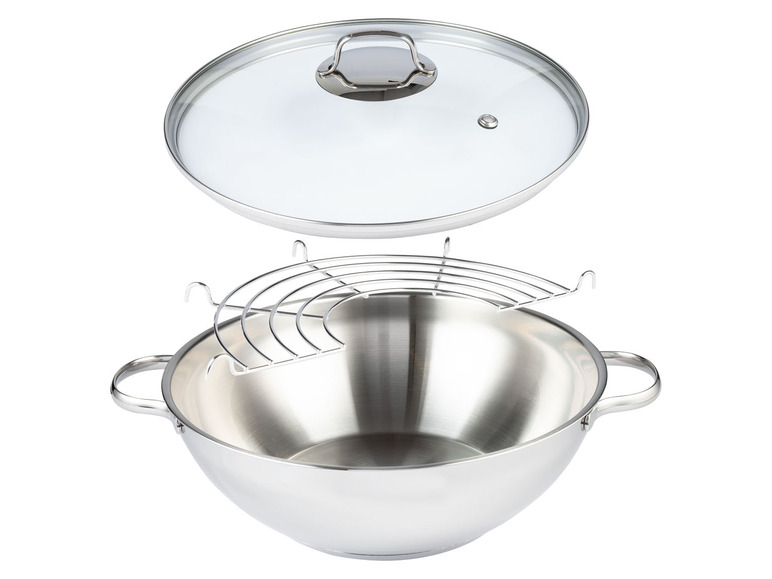 Ga naar volledige schermweergave: ERNESTO® RVS wok of wokpan Ø32 cm - afbeelding 4