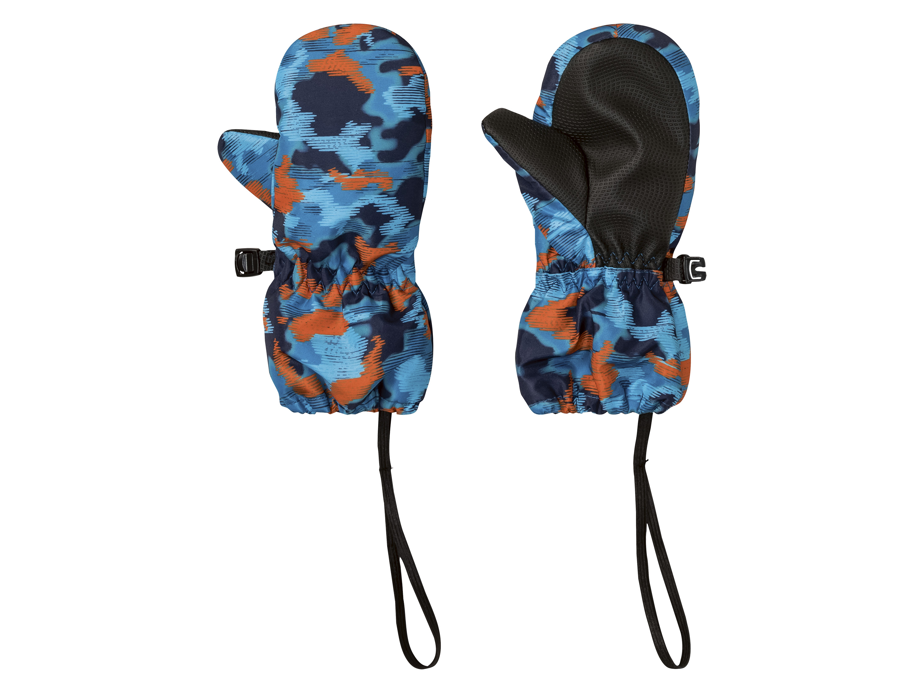 lupilu Kinderen wanten (blauw/oranje camouflage, 4 (6 - 8 jaar))