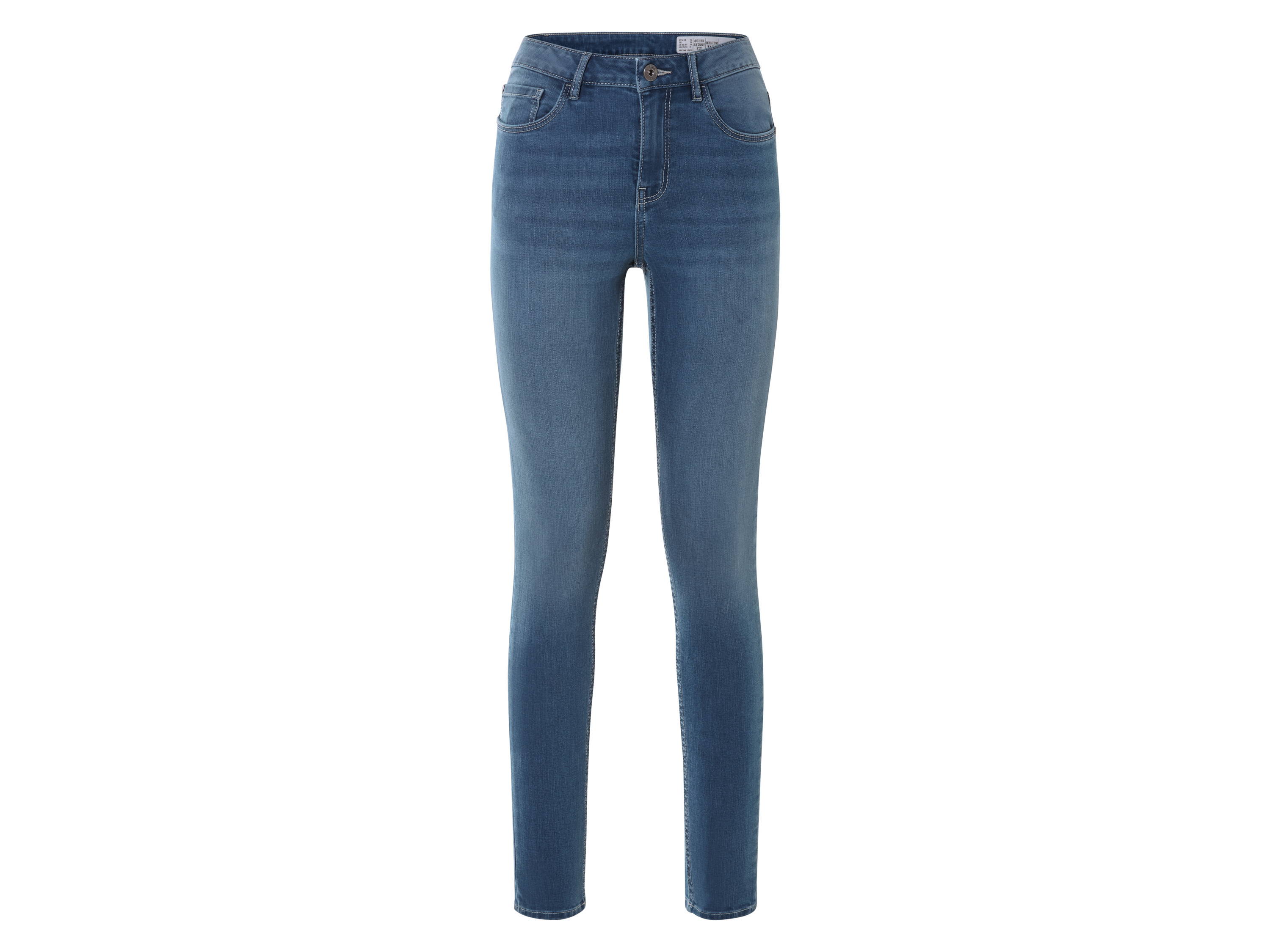 esmara Damen Jeans - super skinny fit (44 (lange lengte), Lichtblauw)