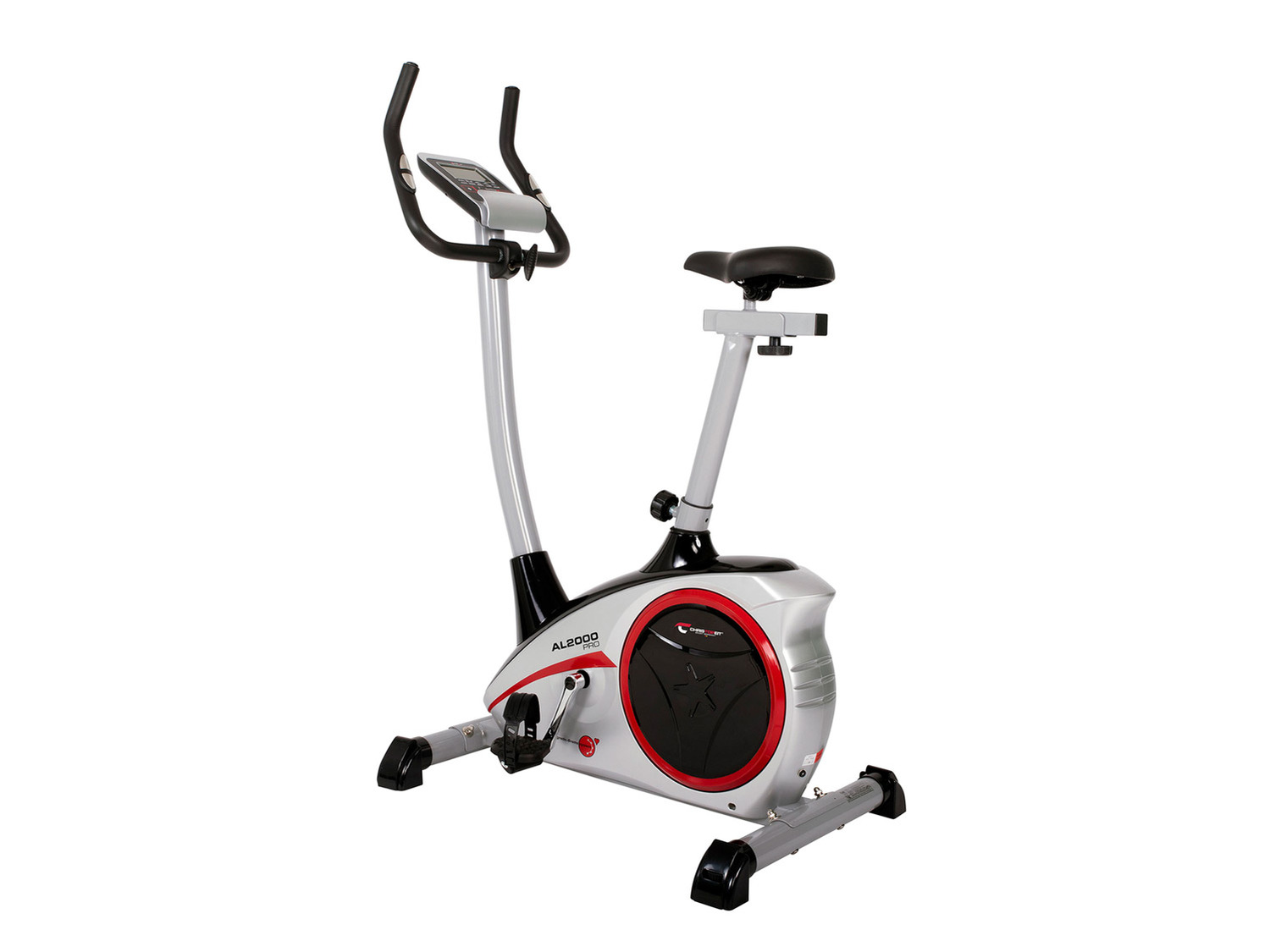 Christopeit Hometrainer ergometer AL 2000 Pro (Zilver/zwart/rood)