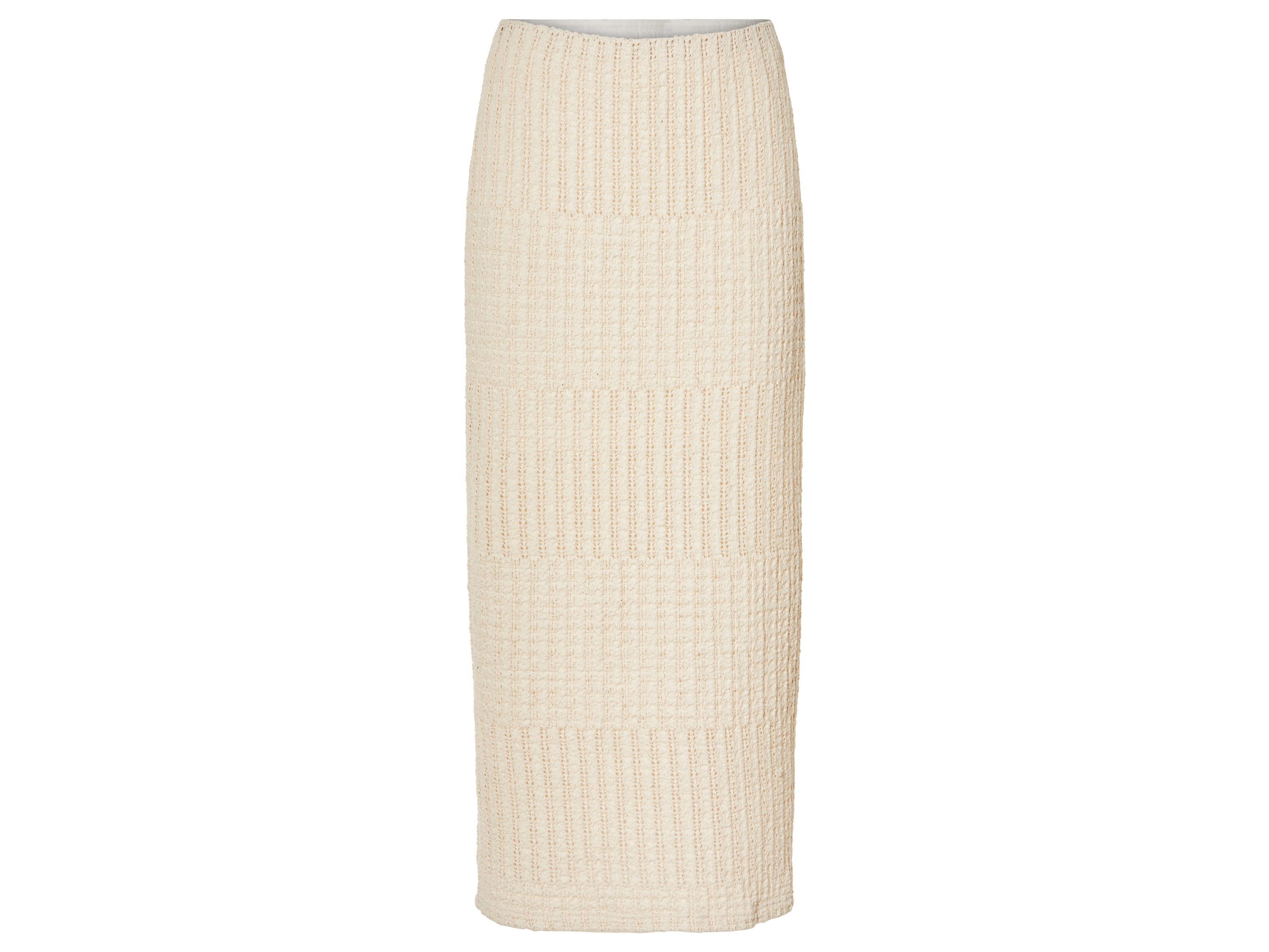 esmara Dames gehaakte midirok (L (44/46), Beige)