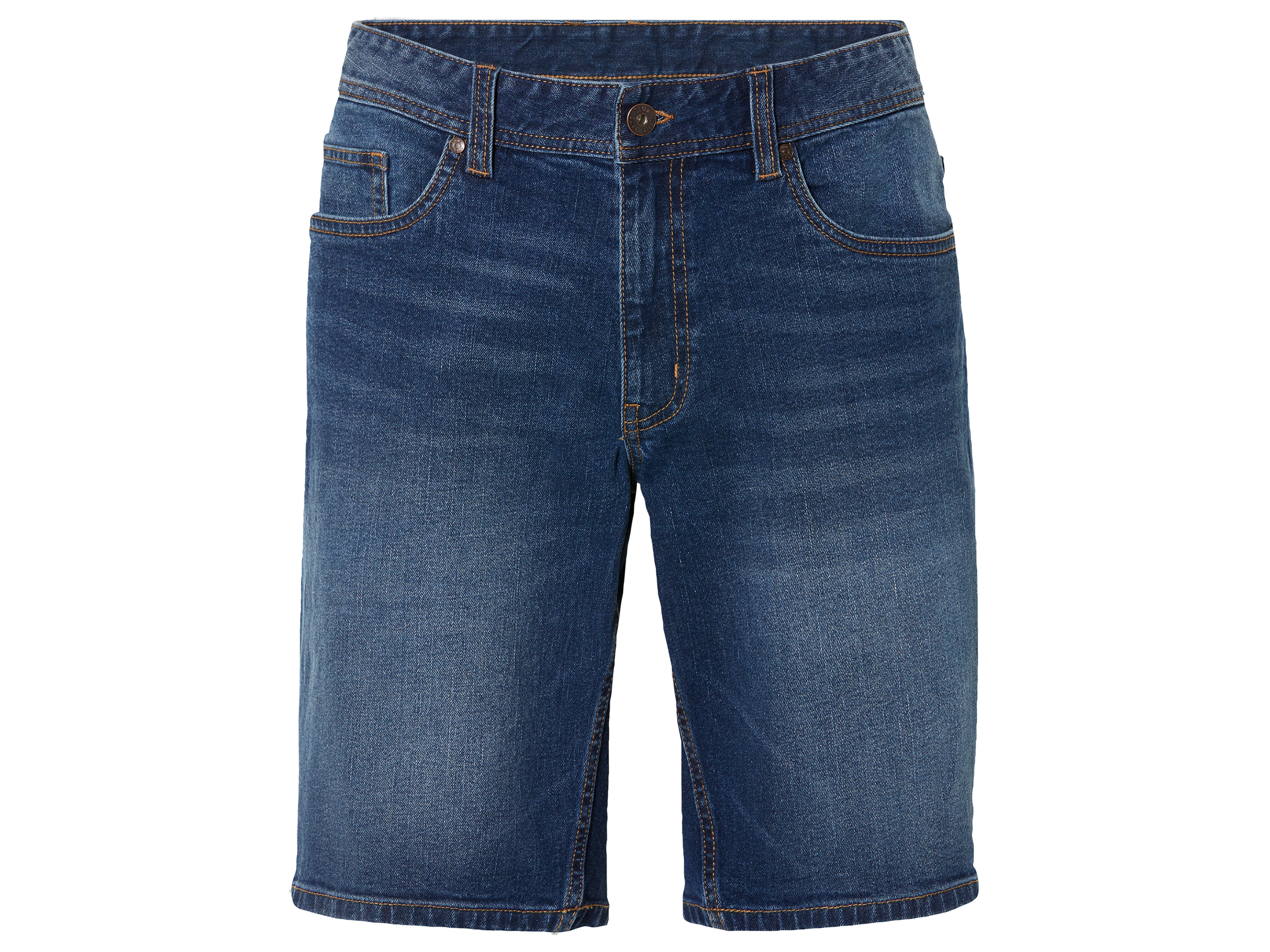 LIVERGY Heren jeansshort (56, Donkerblauw)