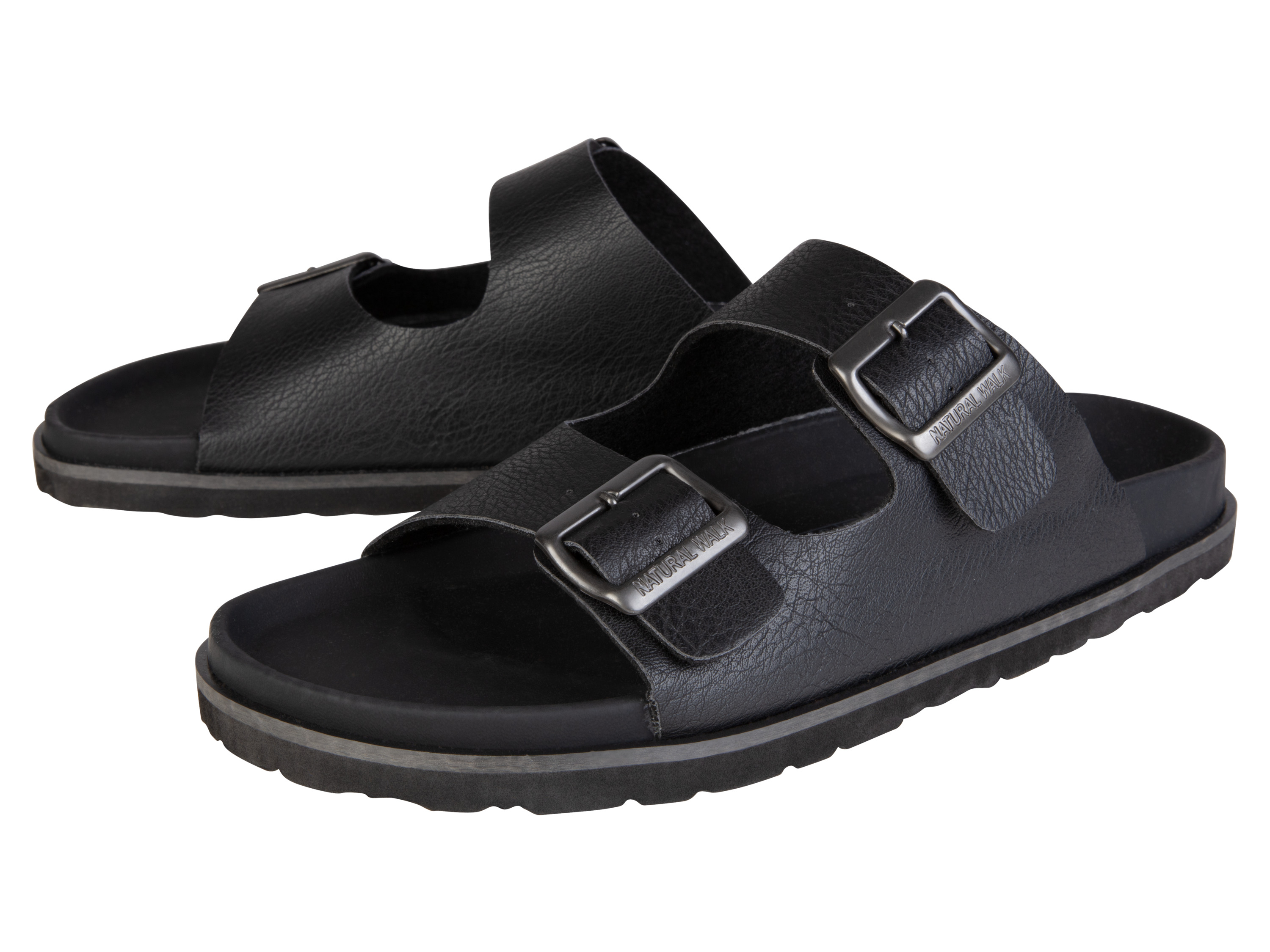 LIVERGY Heren slippers (44, Zwart)