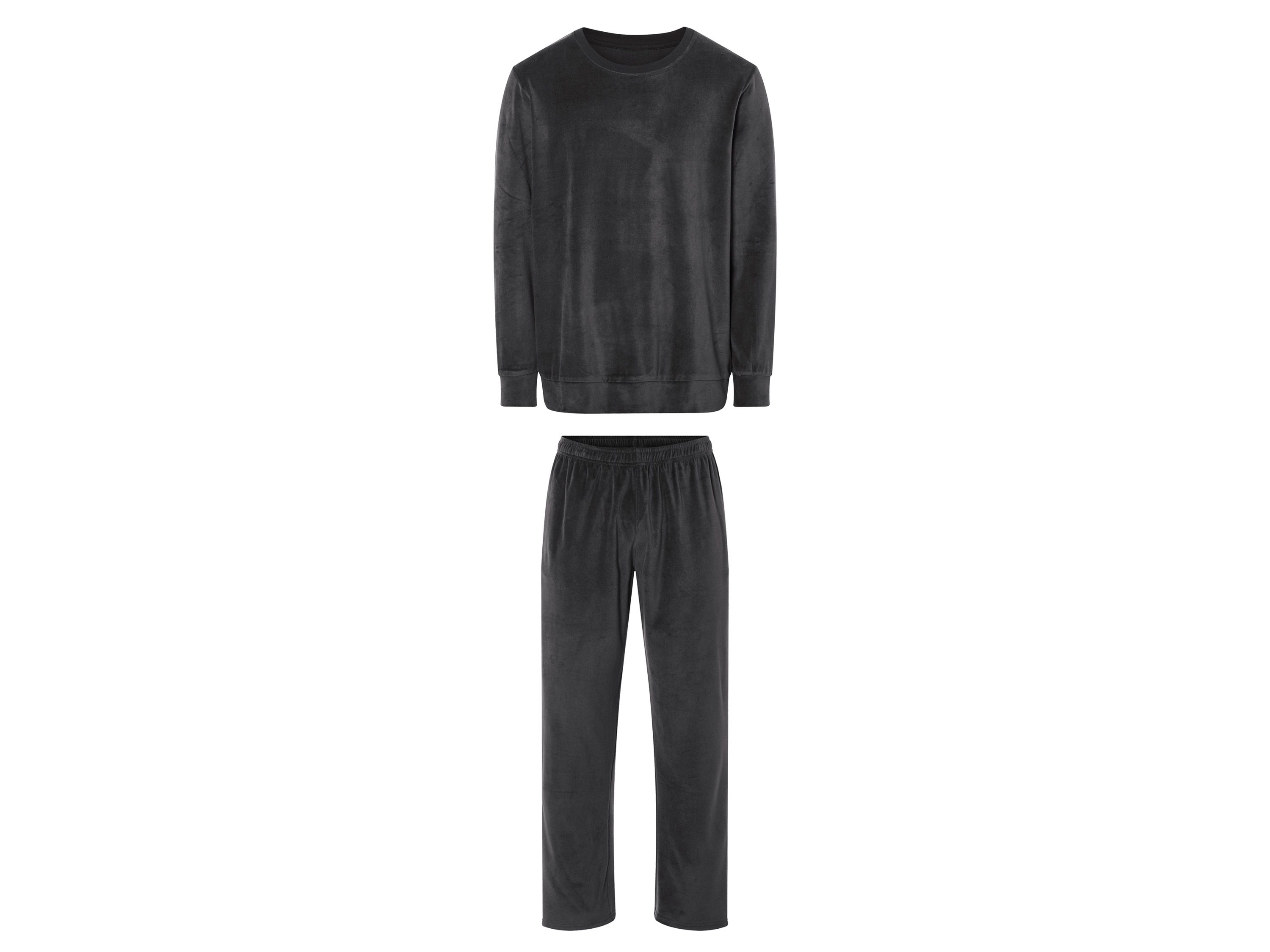 LIVERGY Heren badstof pyjama (S (44-46), Grijs)