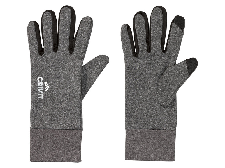 CRIVIT Dames / heren functionele handschoenen m (9, Grijs)
