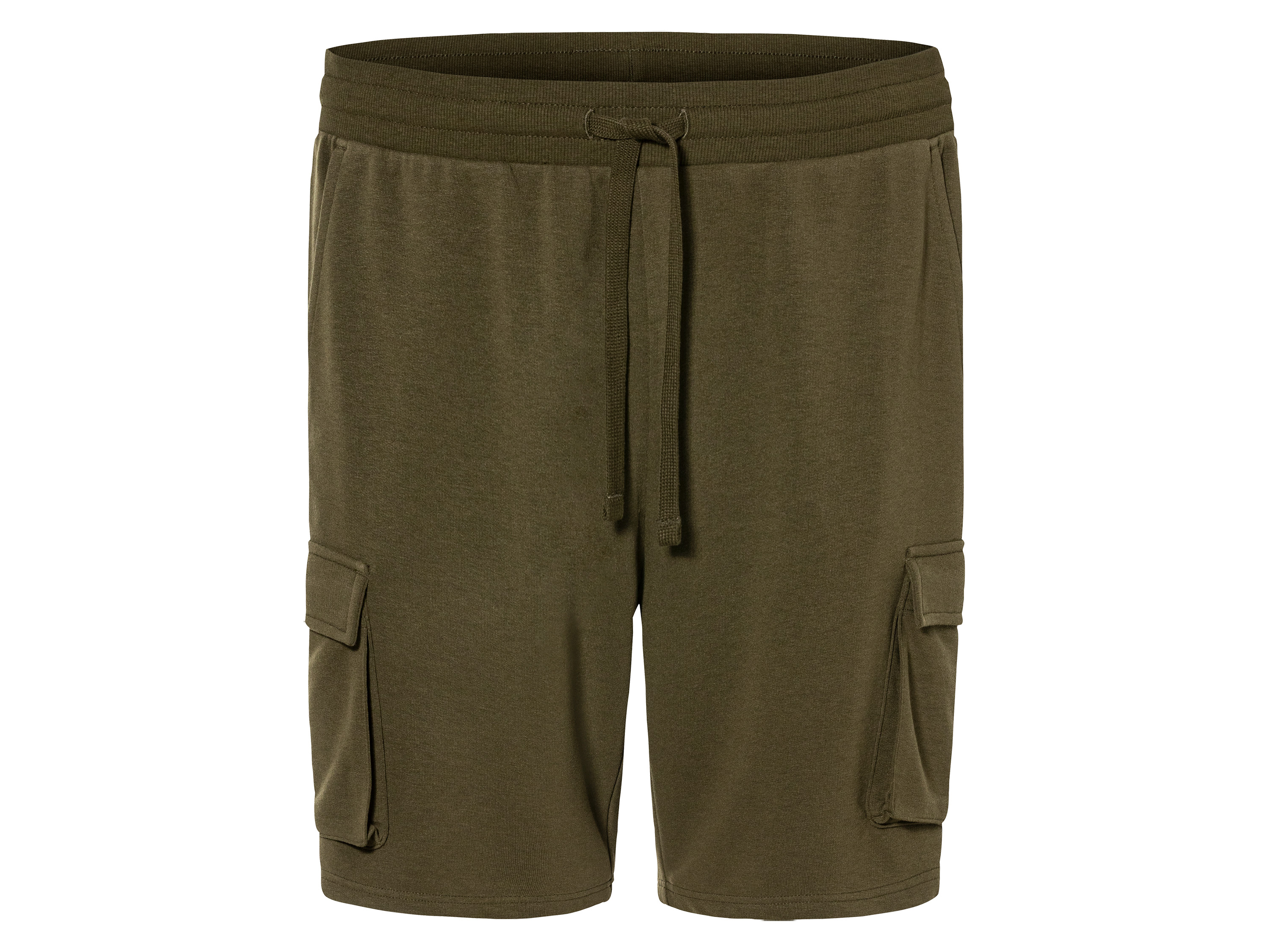 Heren sweatbermudas (XL (56-58), Olijfgroen)