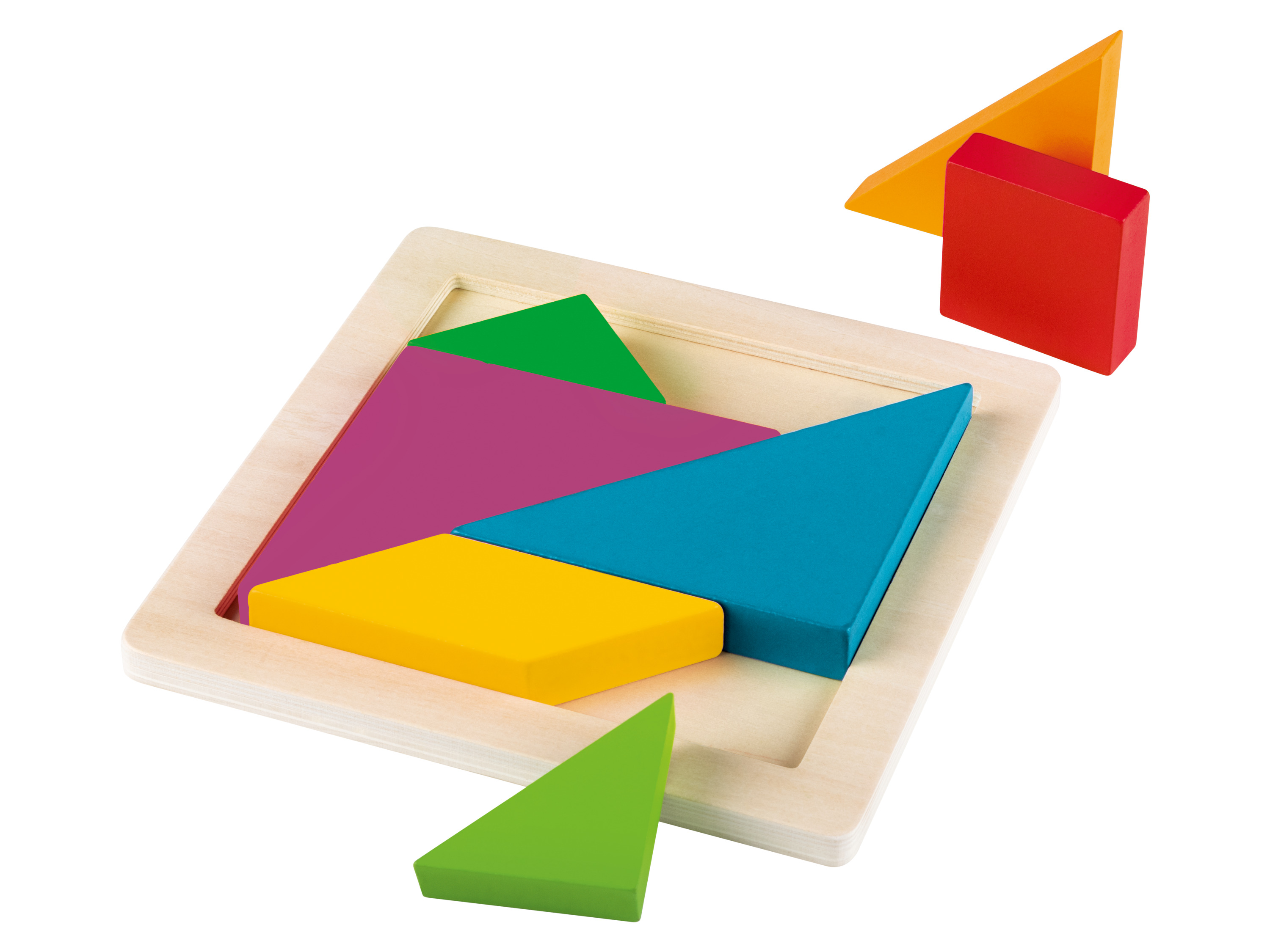 Playtive Houten Montessori puzzel (Tangramspel)