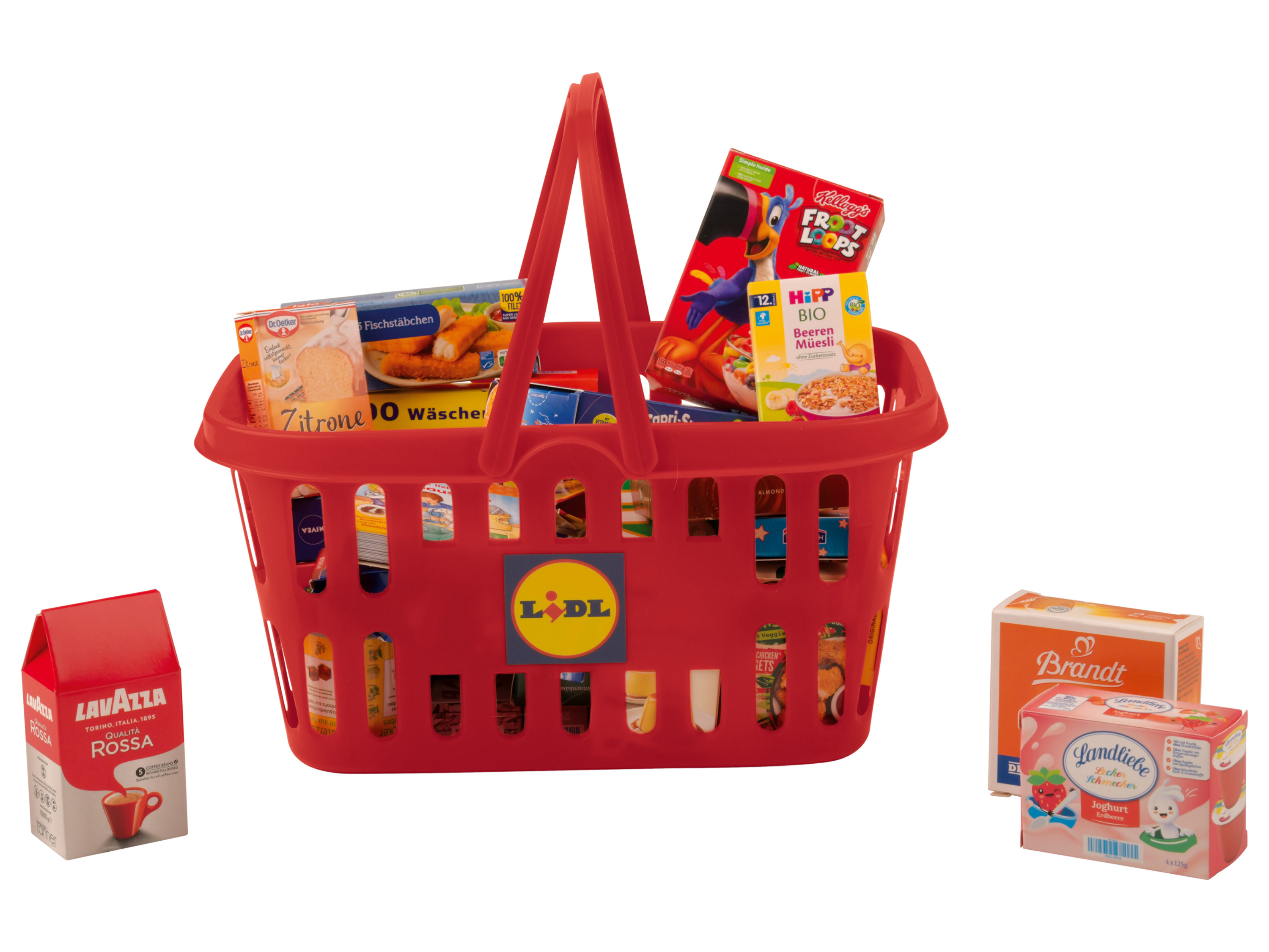 Playtive Gevulde Lidl boodschappenmand (Rood)