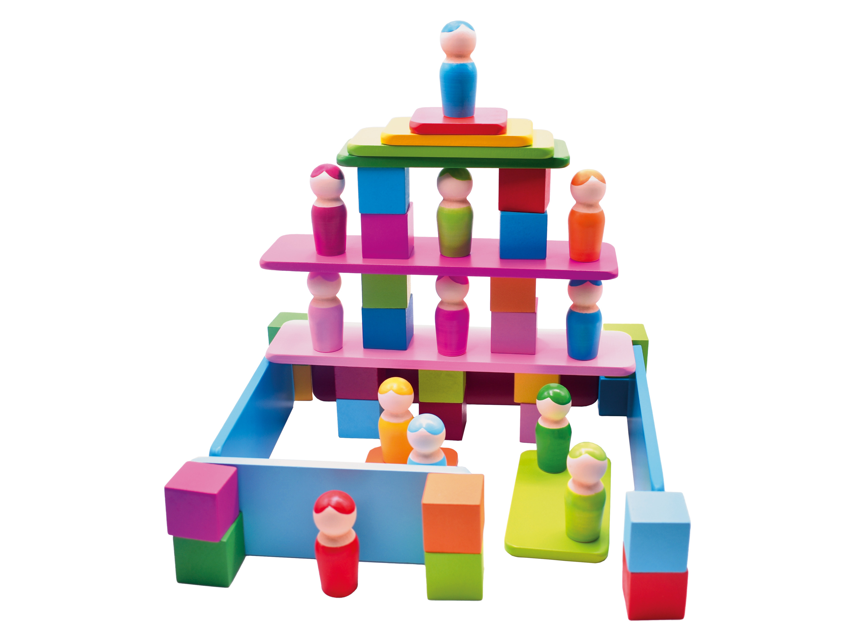 Playtive Houten Montessori motoriekspel (Regenboog puzzelbox)