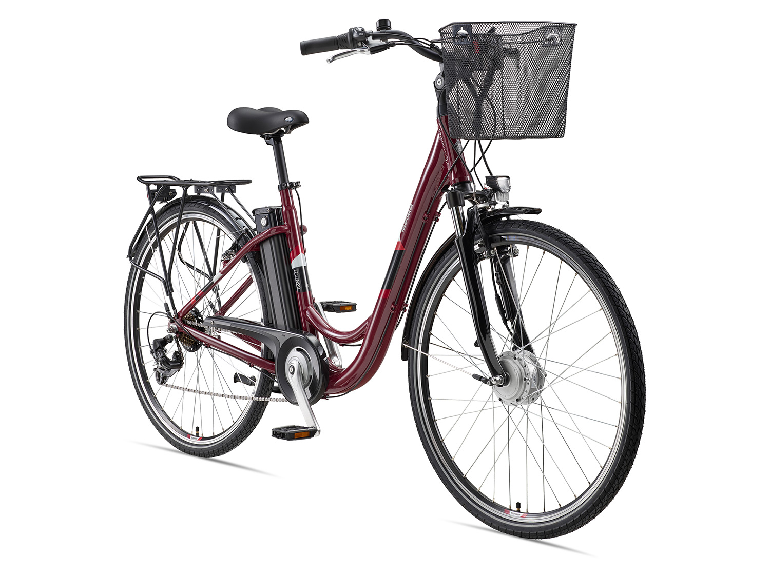 TELEFUNKEN E-bike City RC822 multitalent 28" (28", Wijnrood)