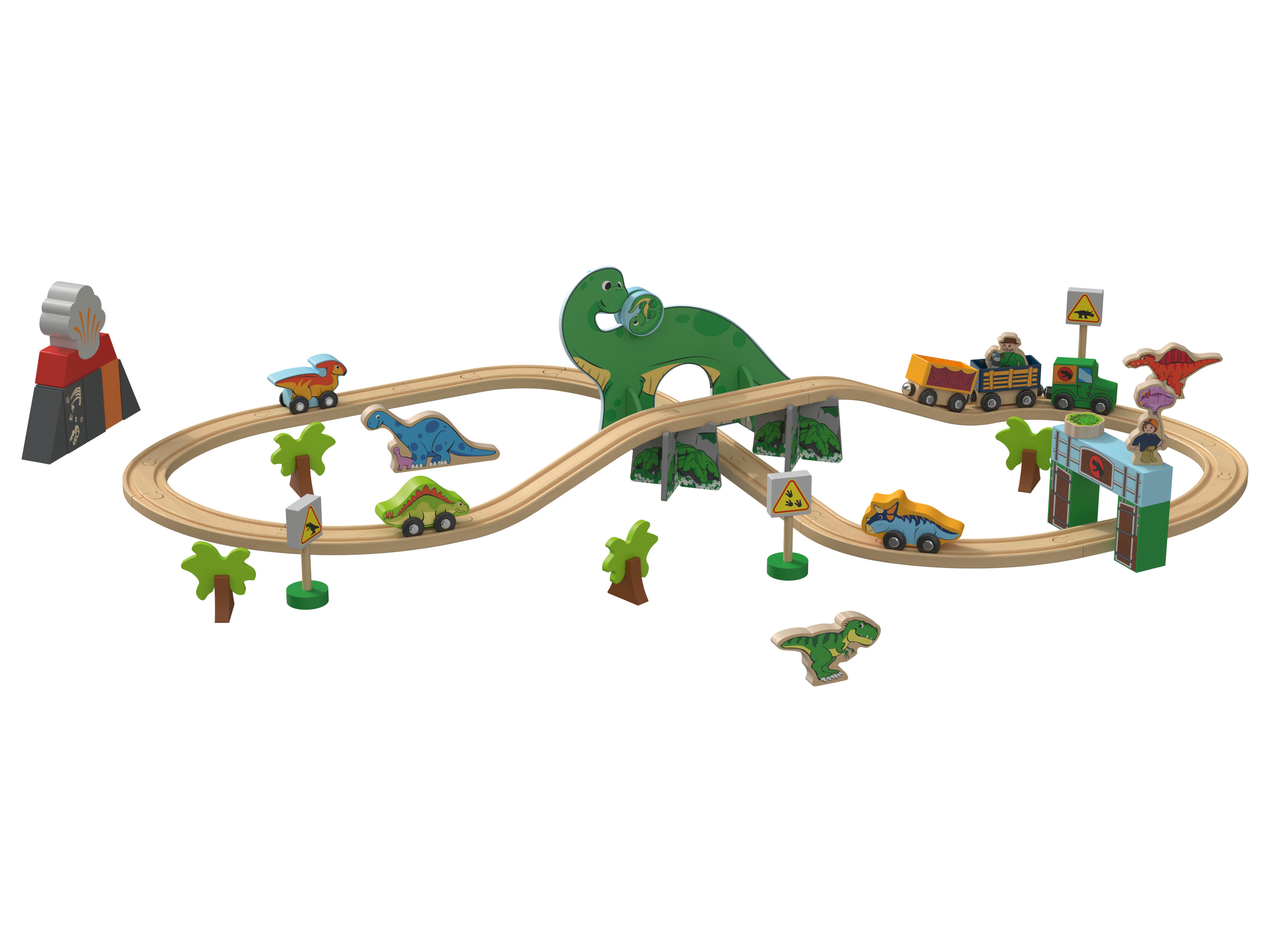 Playtive Houten treinbaan (Dinosaurus)