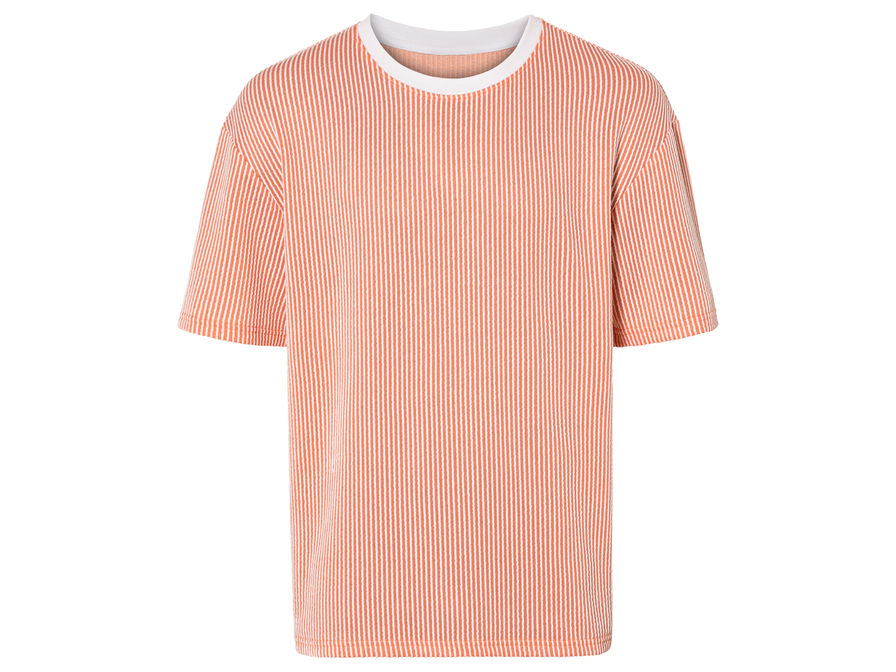 LIVERGY Heren T-shirt (XL (56/58), Oranje/wit)
