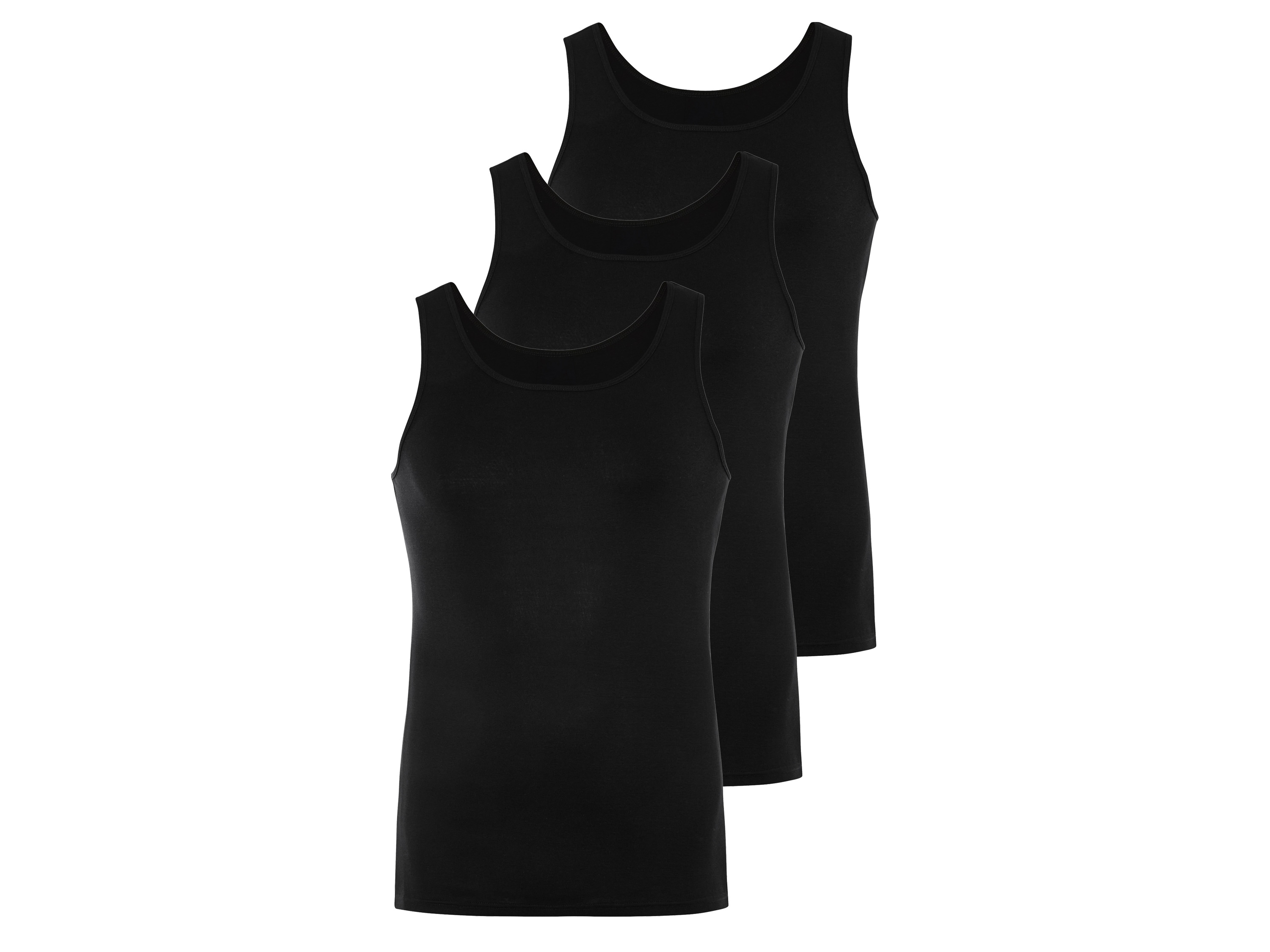 LIVERGY Heren tanktop 3-pack (3XL, Zwart)