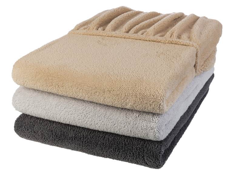 Ga naar volledige schermweergave: LIVARNO home Teddyfleece hoeslaken 180-200 x 200 cm - afbeelding 2