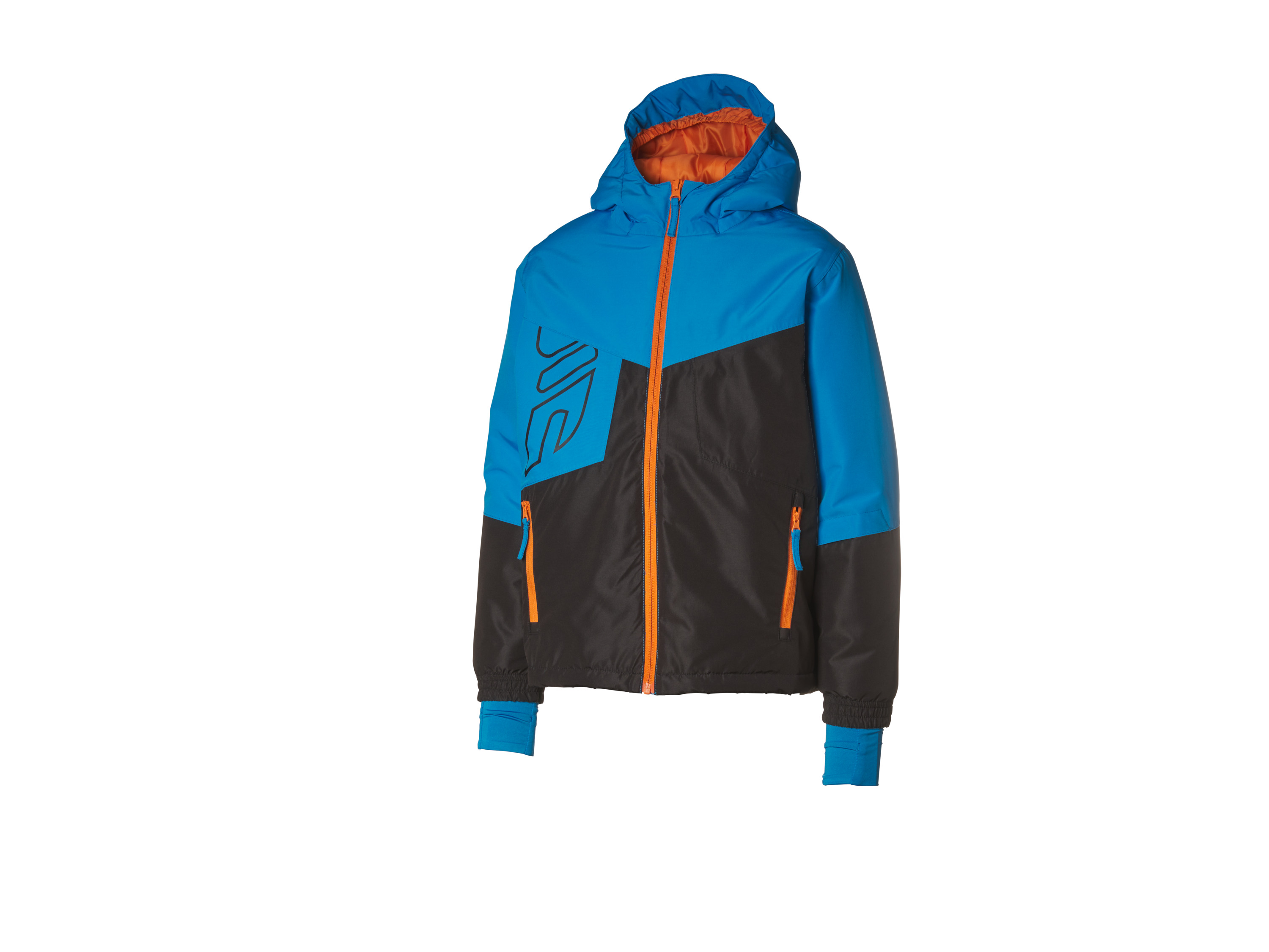 CRIVIT Kinder ski jas (134-140, Blauw/zwart)