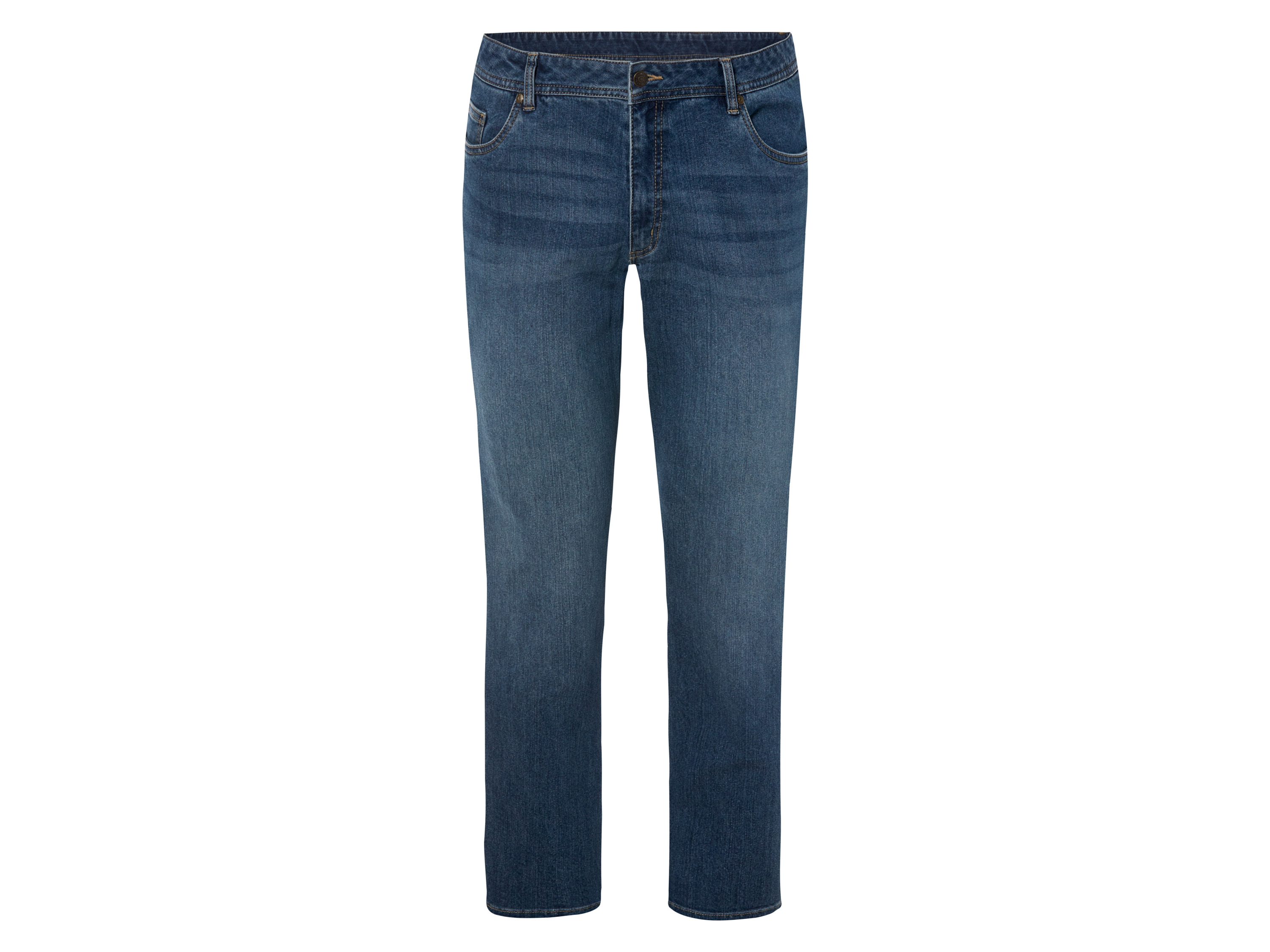 LIVERGY Heren thermo jeans - Straight Fit (52/32, Blauw)